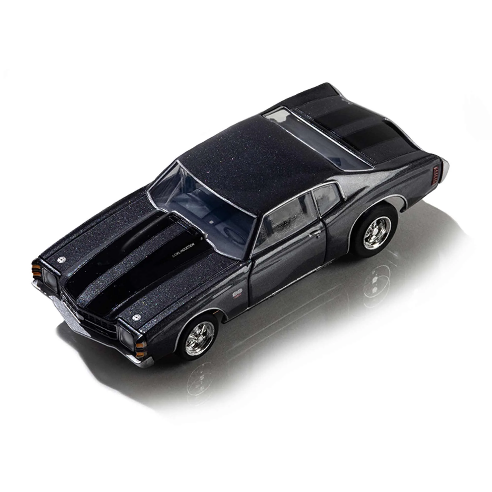 AFX 1972 Chevelle S S454 Silver/Black HO Scale Slot Car - Image 2