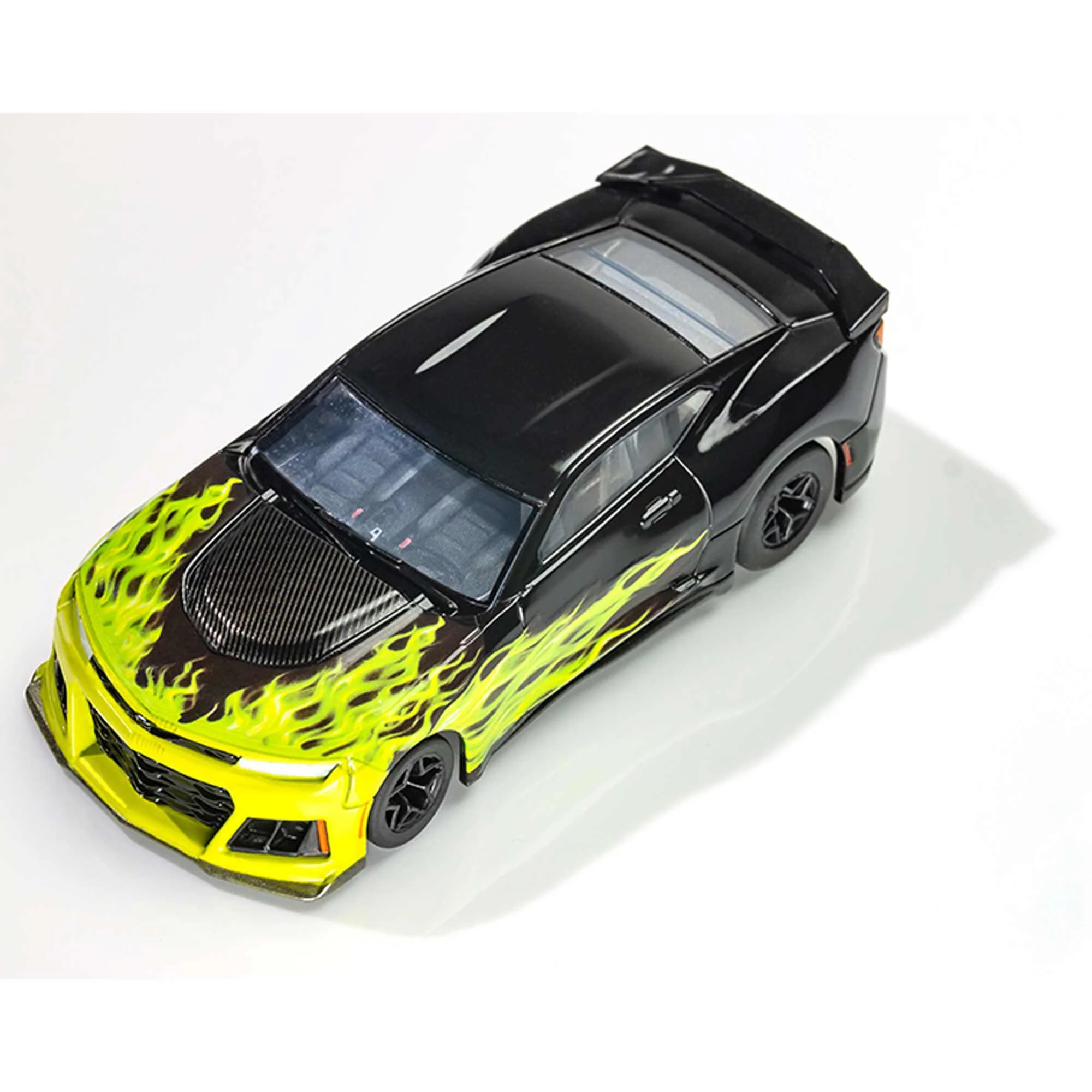 AFX Camaro ZL1 2021 Wildfire Black/Lime HO Scale Slot Car - Image 2