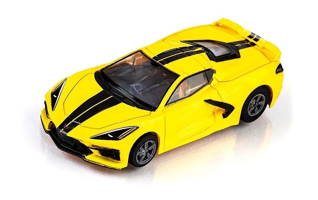 AFX Corvette C8 Accelerated Yellow HO Scale Slot Car - Image 2