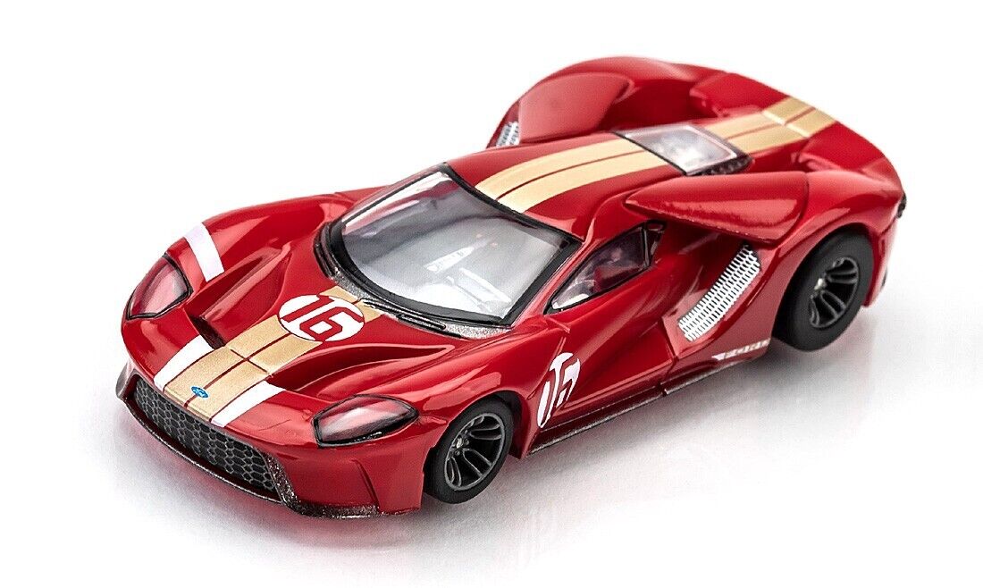 AFX Ford GT Heritage #16 Red HO Scale Slot Car - Image 2
