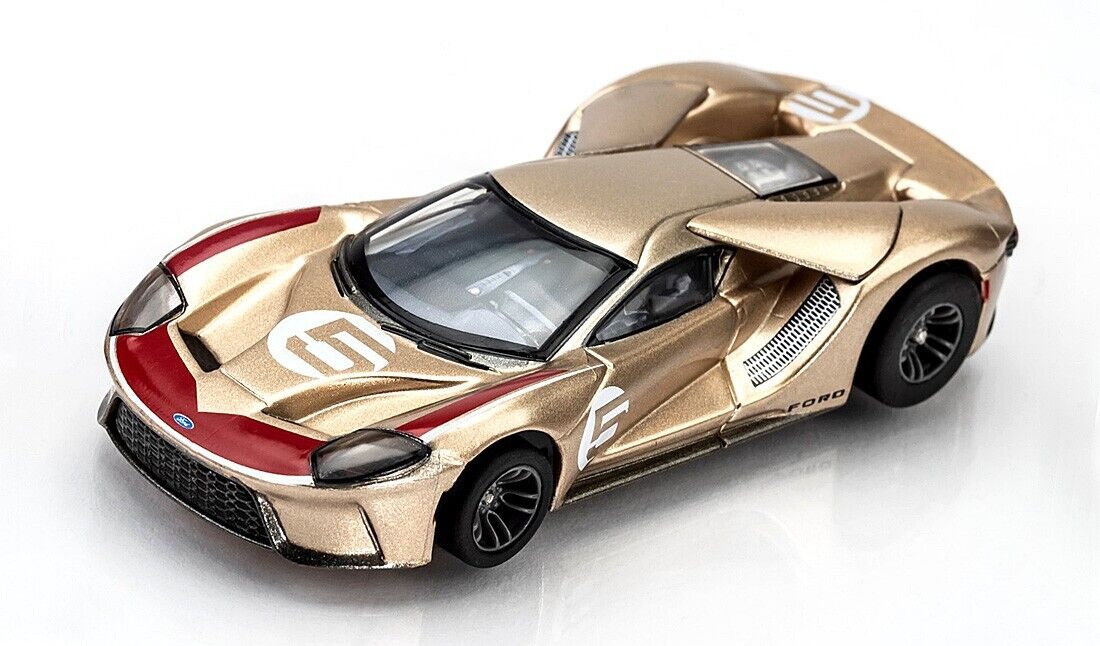 AFX Ford GT Heritage #5 Gold HO Scale Slot Car - Image 2