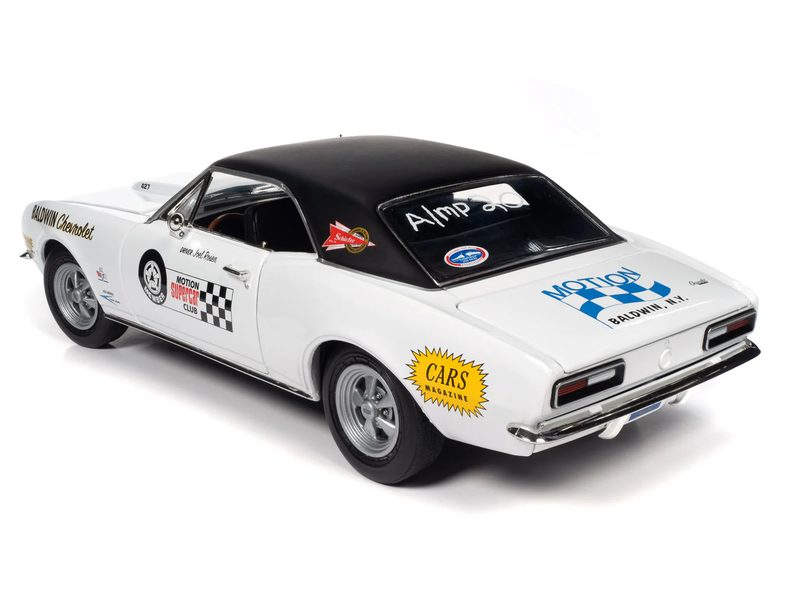 American Muscle 1967 Chevrolet Camaro SS (Baldwin Motion) 1:18 Scale Diecast - Image 3