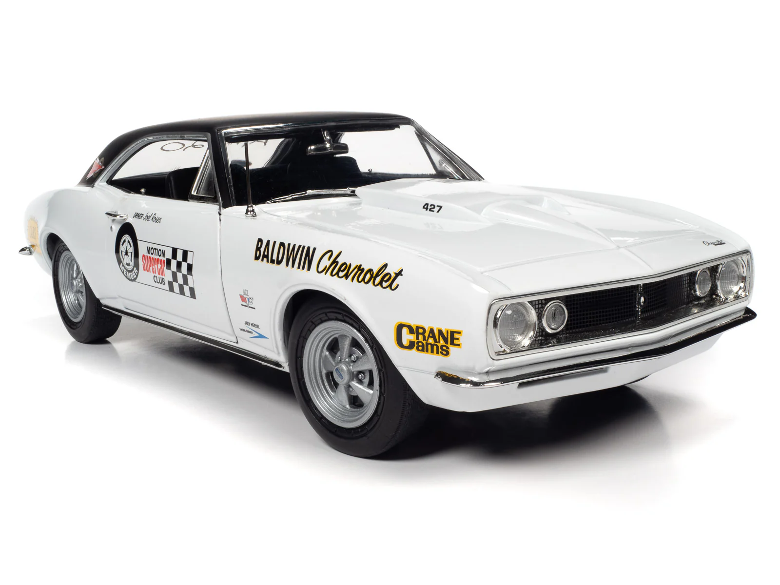 American Muscle 1967 Chevrolet Camaro SS (Baldwin Motion) 1:18 Scale Diecast - Image 5