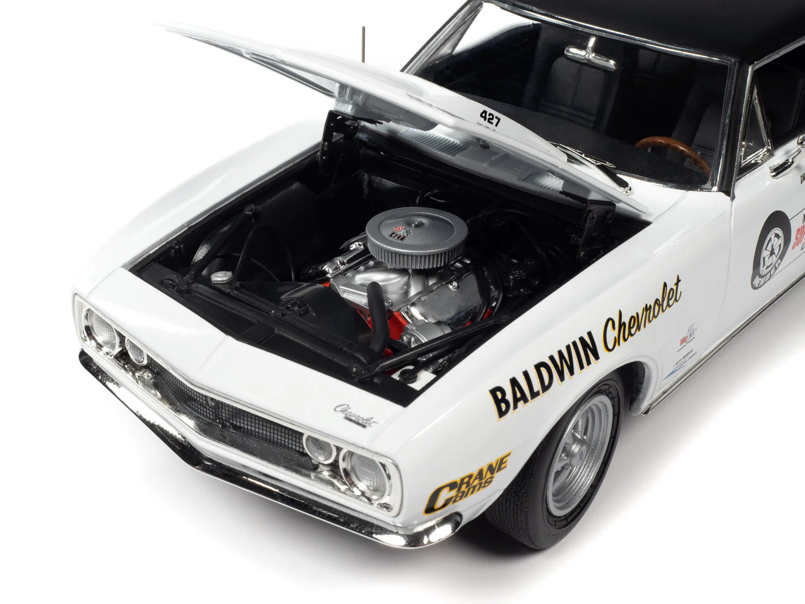 American Muscle 1967 Chevrolet Camaro SS (Baldwin Motion) 1:18 Scale Diecast - Image 9