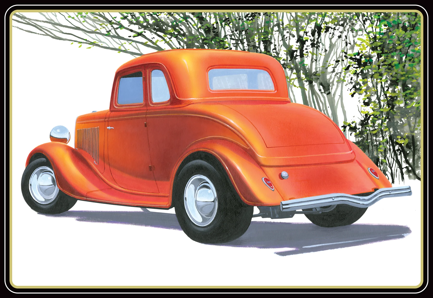 AMT 1934 Ford 5-Window Coupe Street Rod 1:25 Scale Model Kit - Image 5