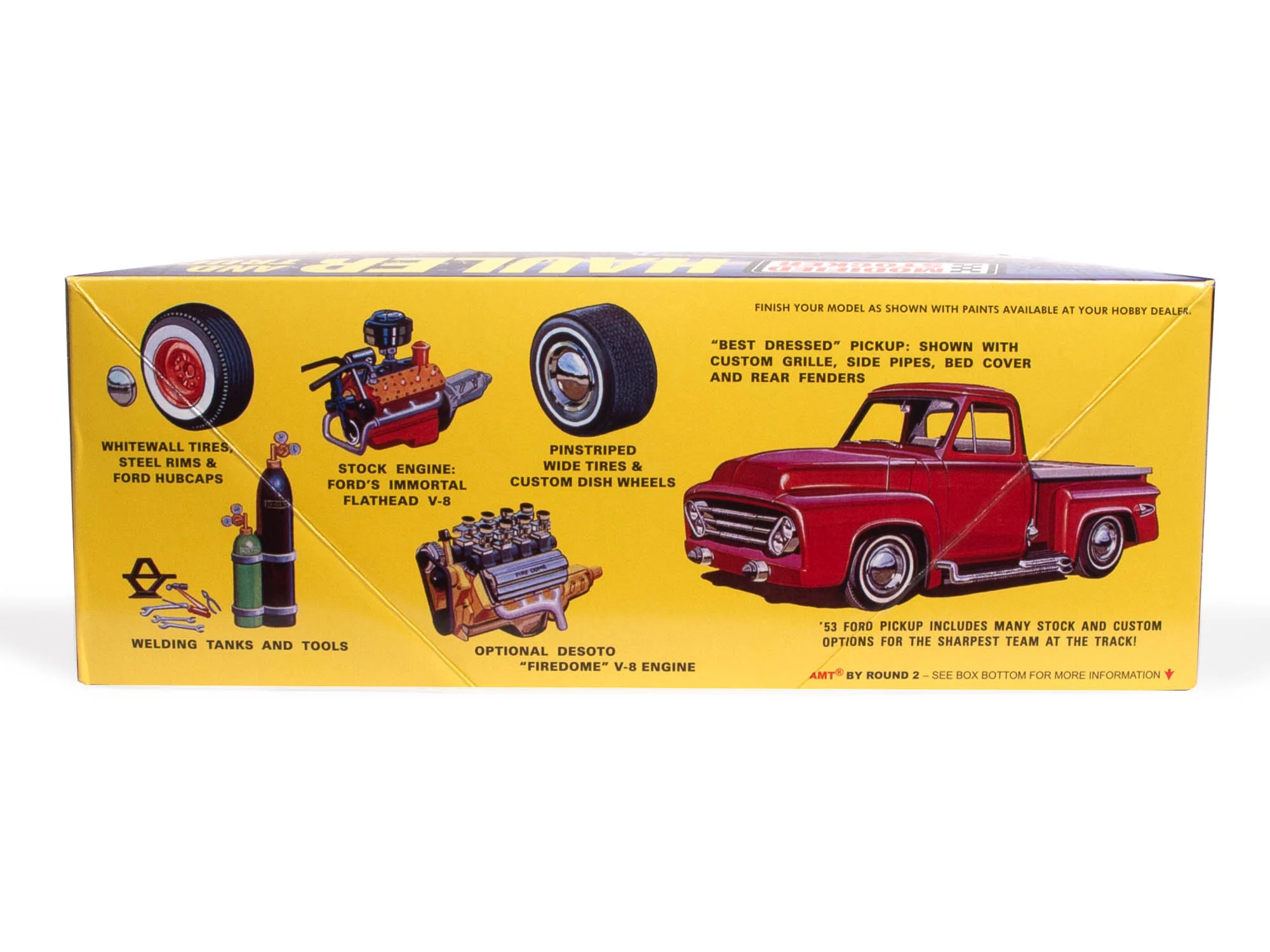 AMT 1953 Ford Pickup "Modified Stocker Hauler" Gulf 1:25 Scale Model Kit - Image 2