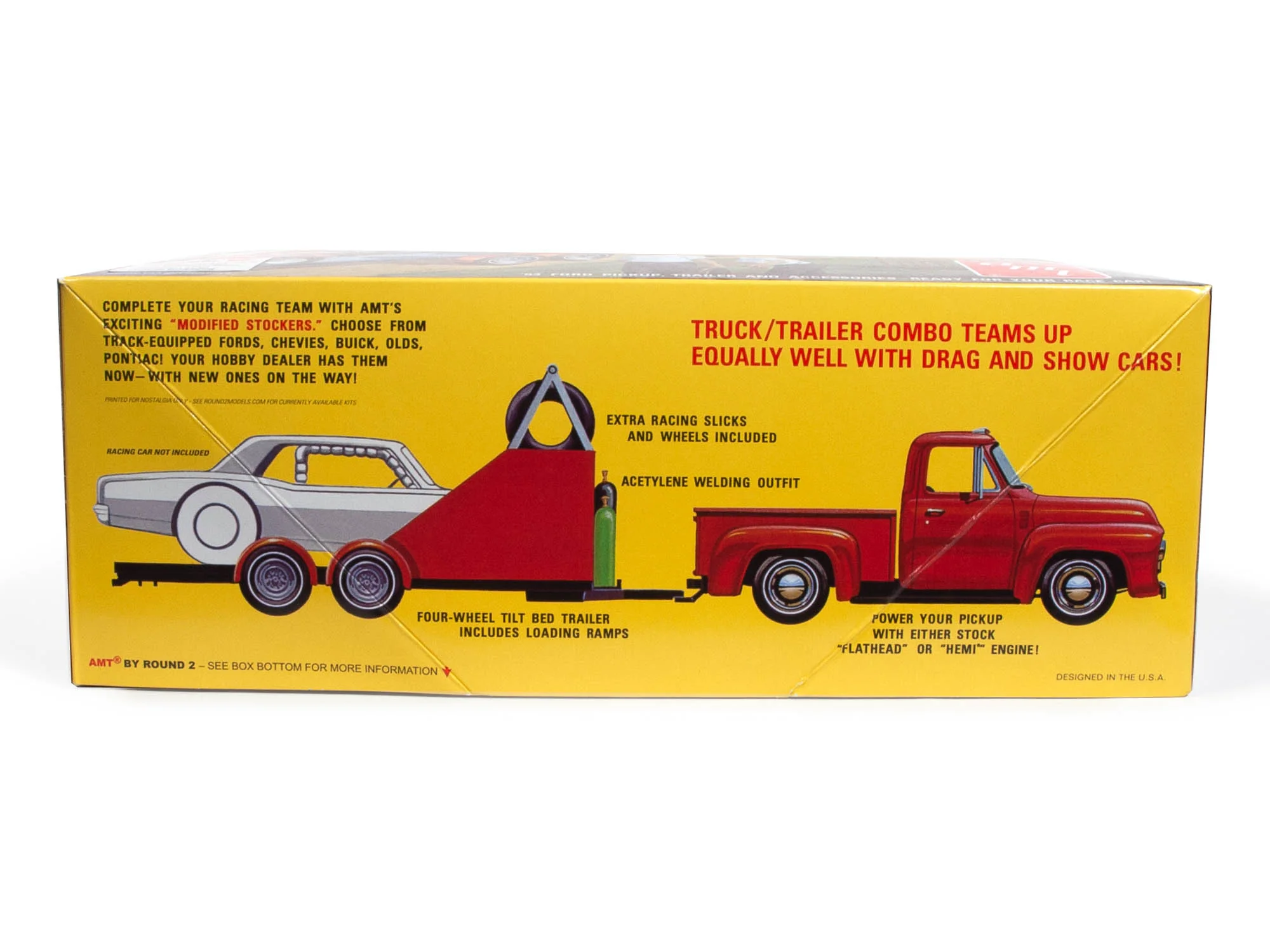 AMT 1953 Ford Pickup "Modified Stocker Hauler" Gulf 1:25 Scale Model Kit - Image 3