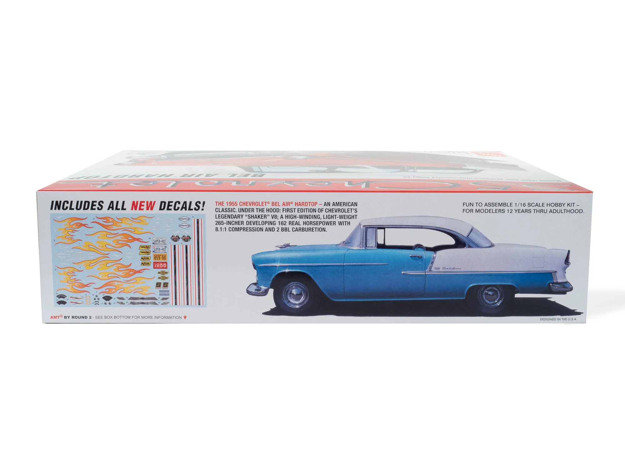 AMT 1955 Chevy Bel Air Hardtop 1:16 Scale Model Kit - Image 2