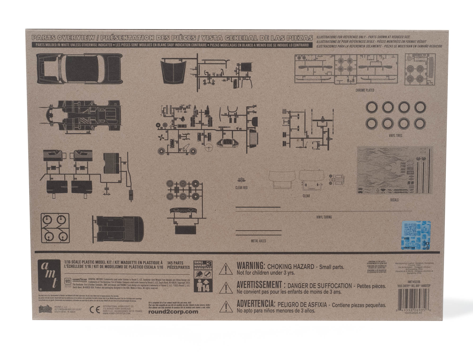AMT 1955 Chevy Bel Air Hardtop 1:16 Scale Model Kit - Image 5