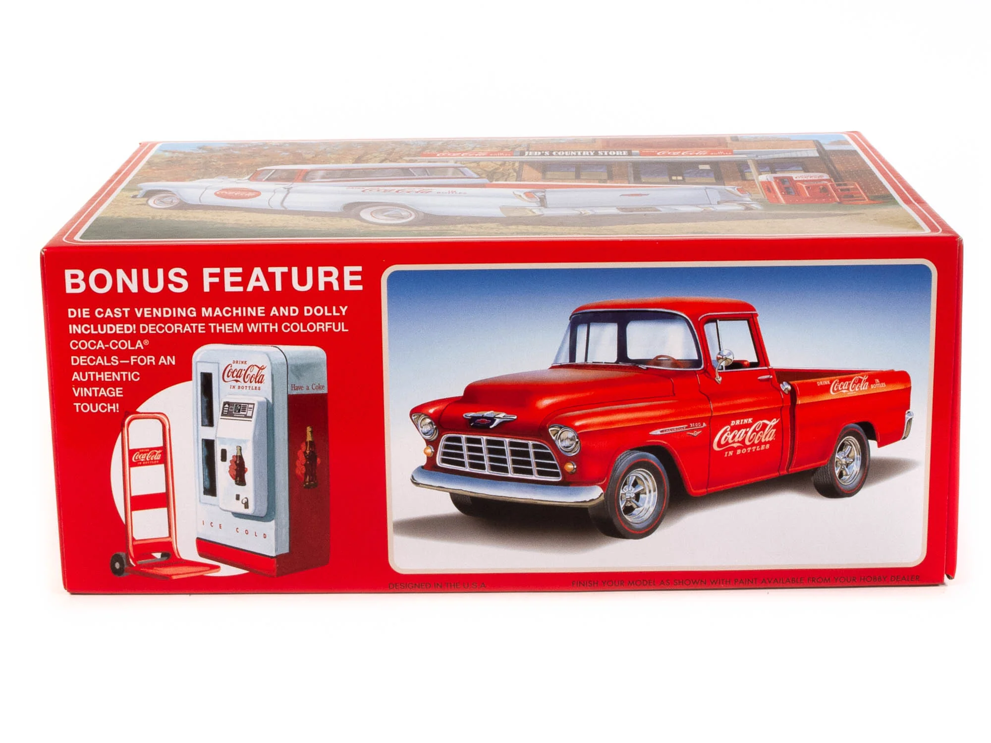 AMT 1955 Chevy Cameo Pickup (Coca-Cola) 1:25 Scale Model Kit - Image 3