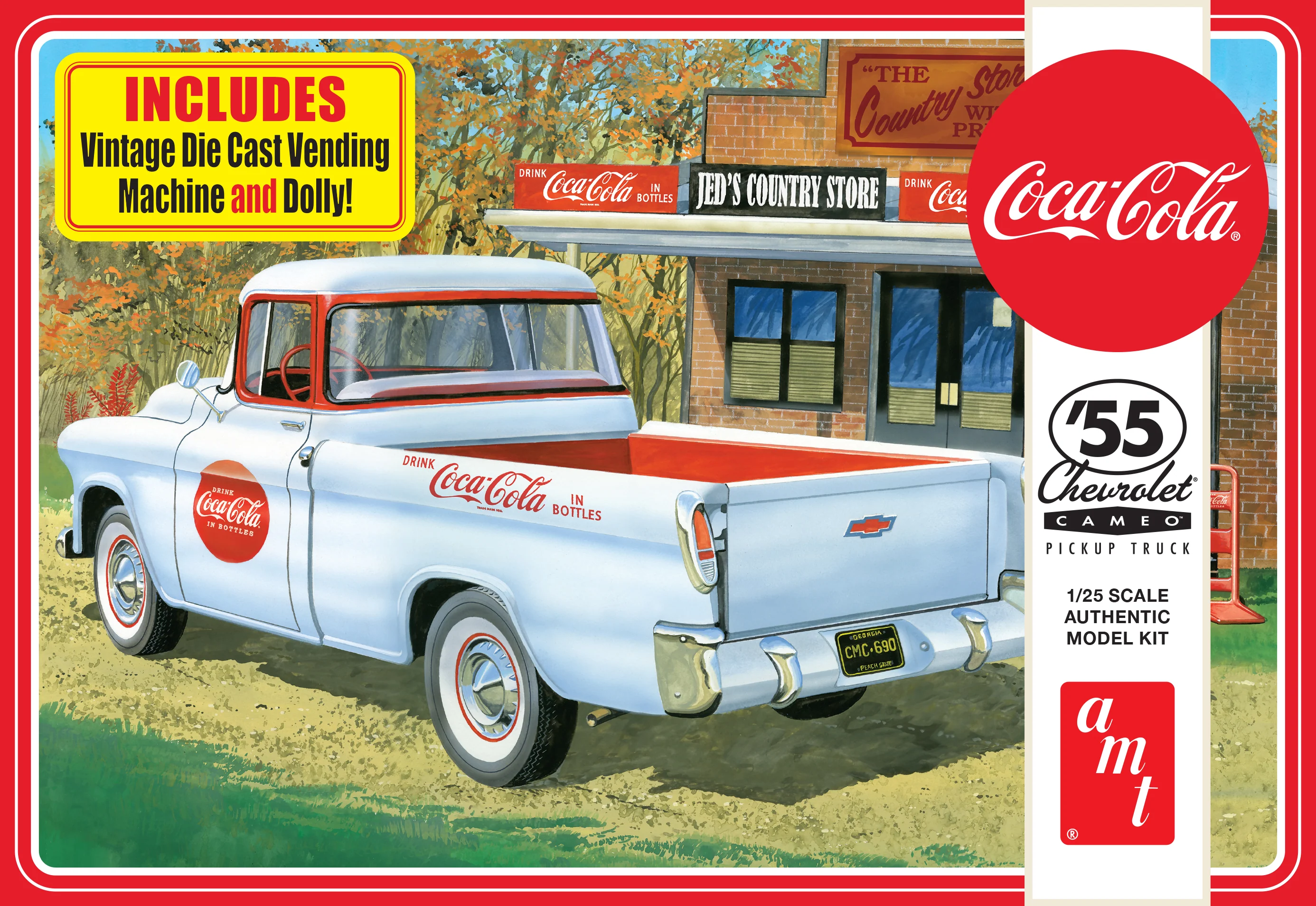 AMT 1955 Chevy Cameo Pickup (Coca-Cola) 1:25 Scale Model Kit - Image 6