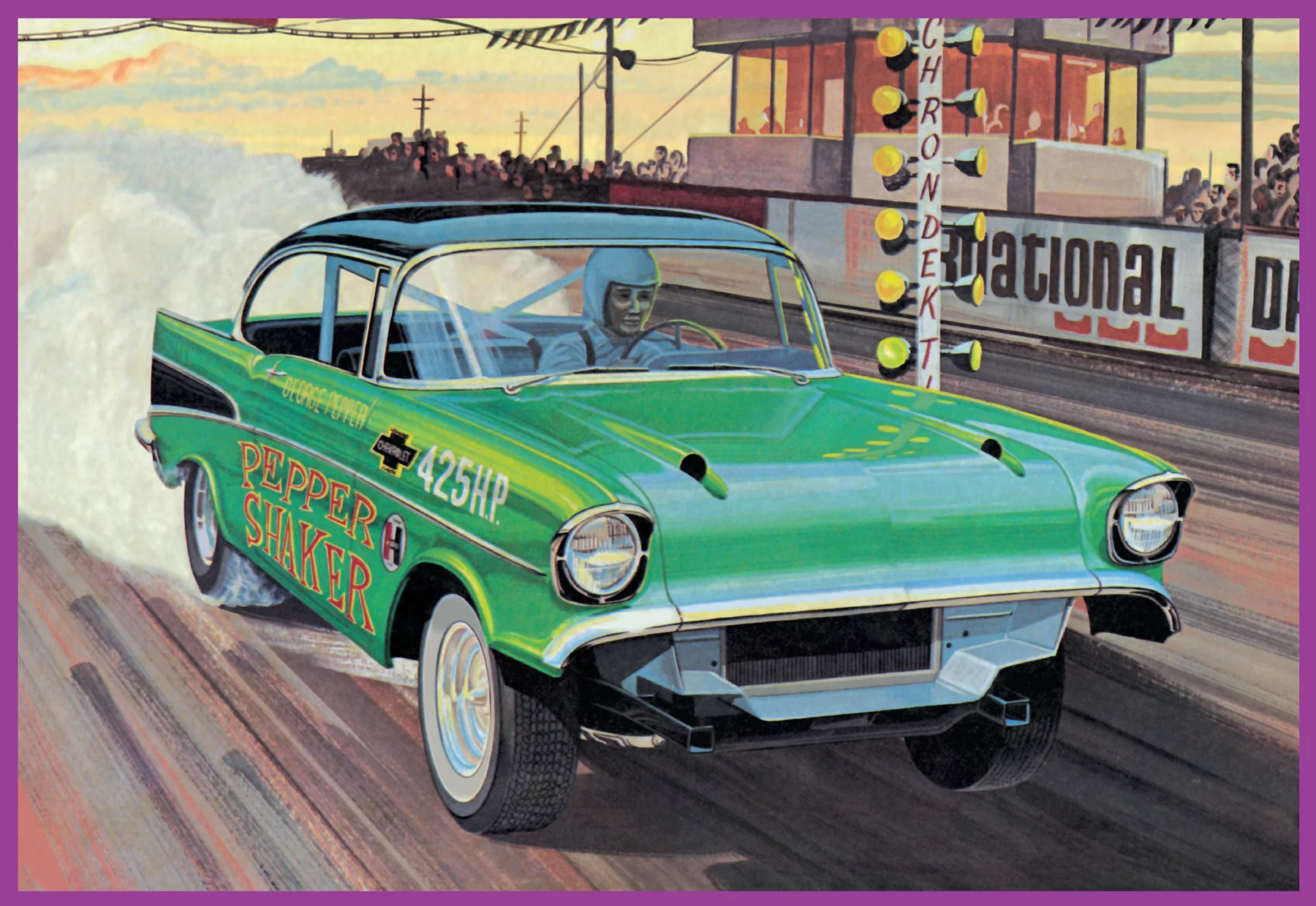 AMT 1957 Chevy Bel Air "Pepper Shaker" Silent Box 1:25 Scale Model Kit - Image 6