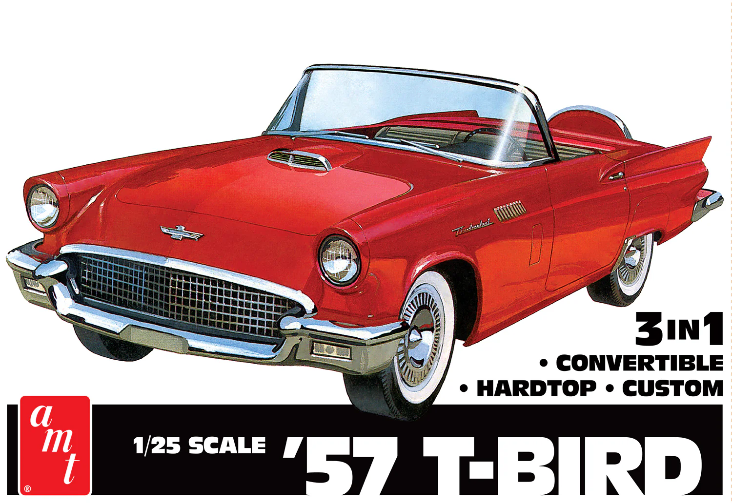 AMT 1957 Ford Thunderbird 1:25 Scale Model Kit - Image 7