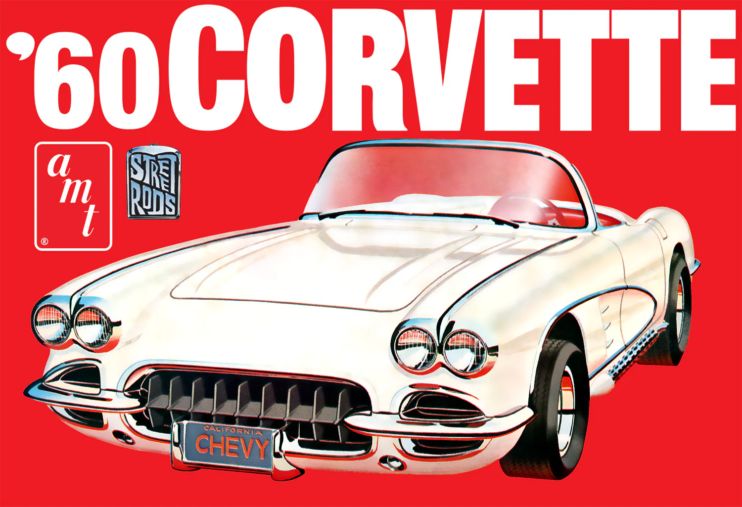 AMT 1960 Chevrolet Corvette 1:25 Scale Model Kit - Image 7