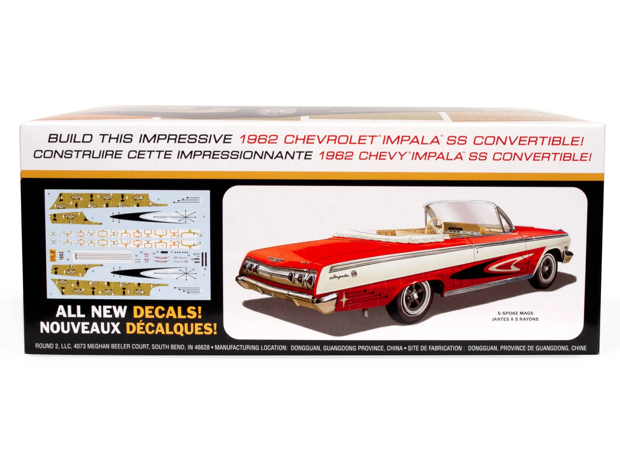 AMT 1962 Chevy Impala Convertible 1:25 Scale Model Kit - Image 2