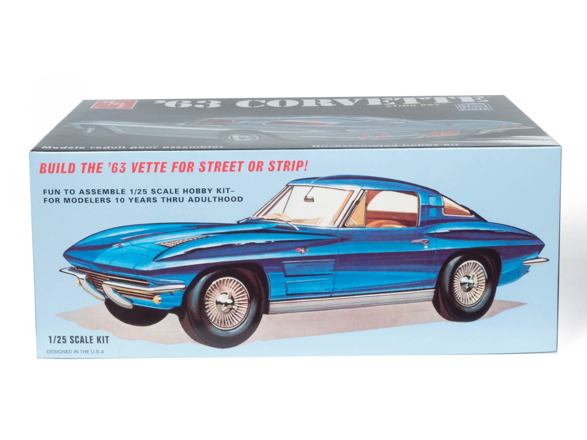 AMT 1963 Chevy Corvette 1:25 Scale Model kit - Image 2