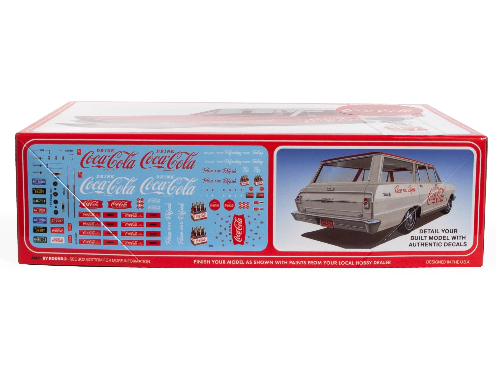 AMT 1963 Chevy II Nova Wagon w/Crates Coke 1:25 Scale Model Kit - Image 3