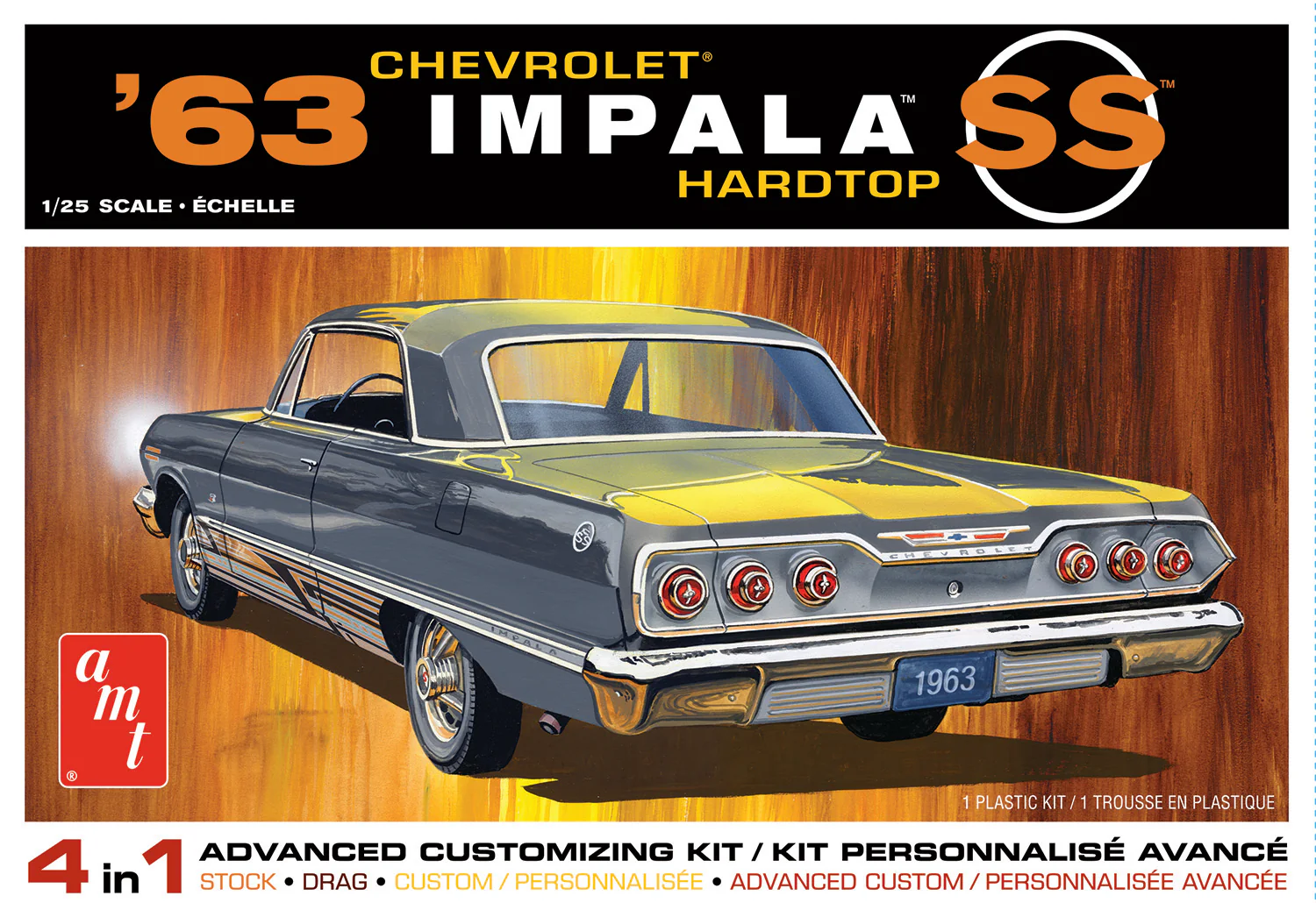 AMT 1963 Chevy Impala SS 1:25 Scale Model Kit - Image 7