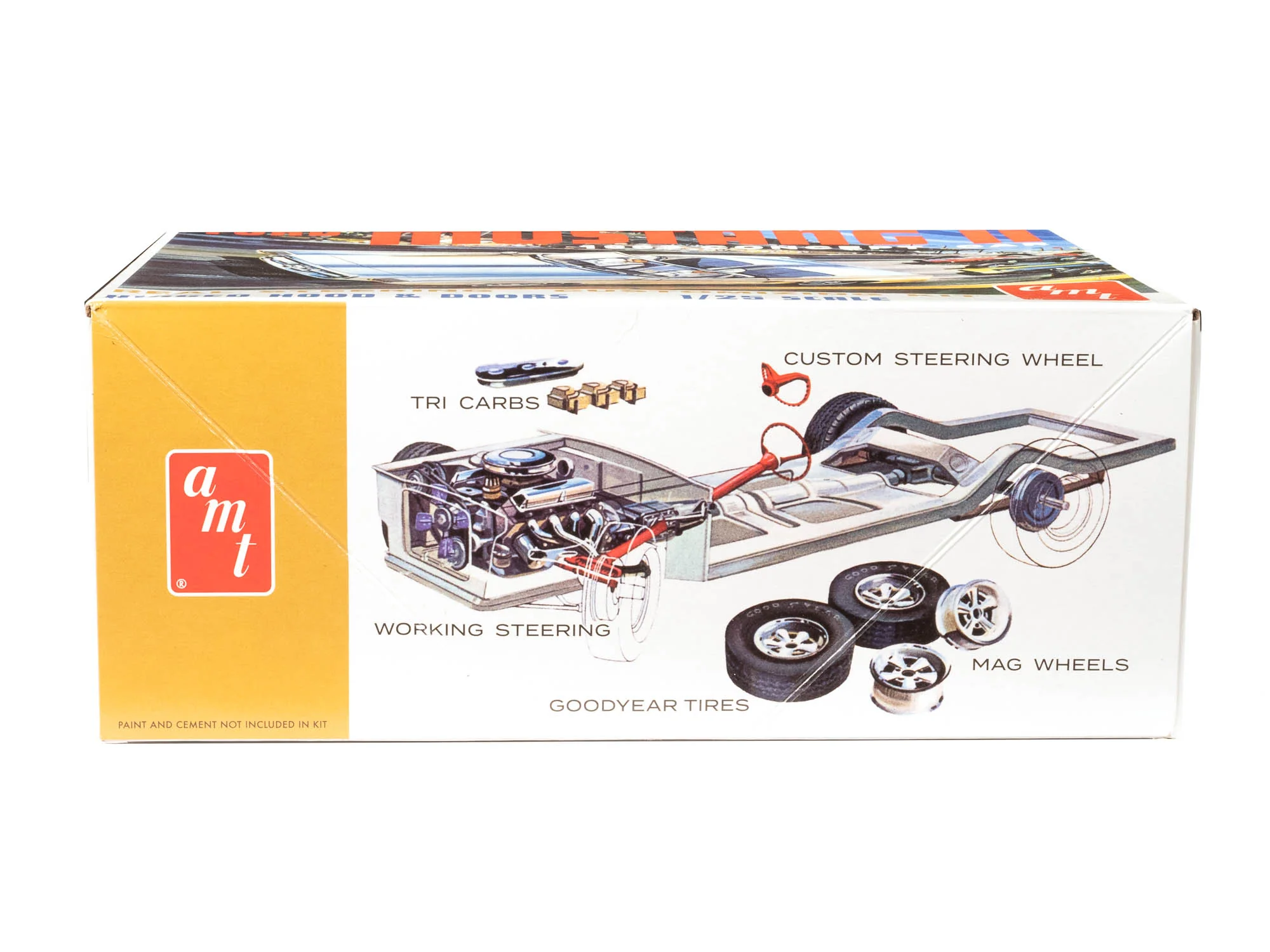 AMT 1963 Ford Mustang II Concept Car 1:25 Scale Model Kit - Image 3