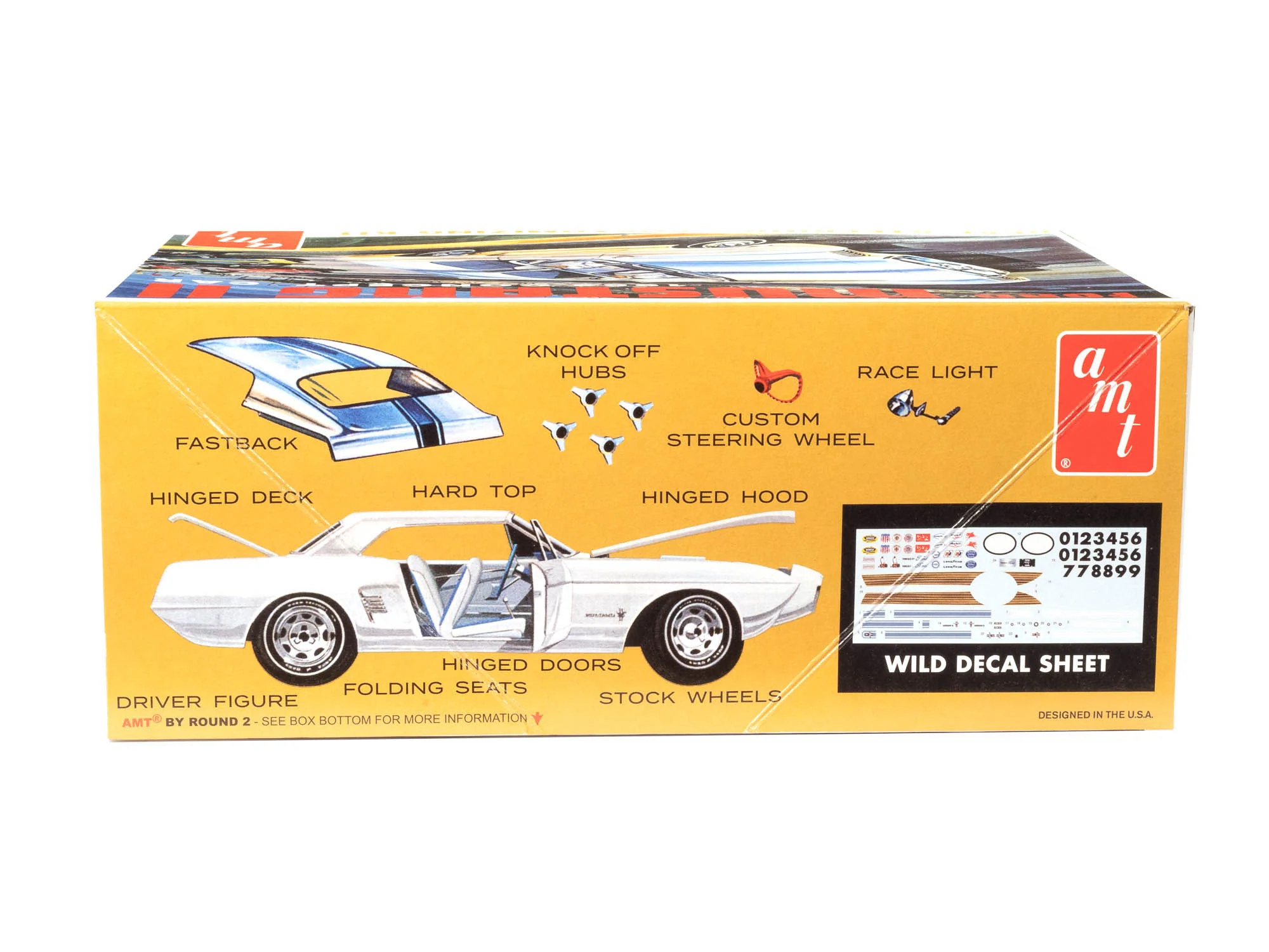 AMT 1963 Ford Mustang II Concept Car 1:25 Scale Model Kit - Image 4