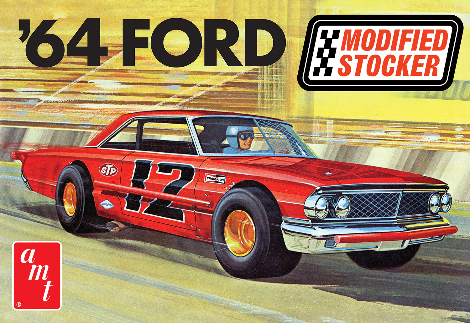 AMT 1964 Ford Galaxie Modified Stocker 1:25 Scale Model Kit - Image 7