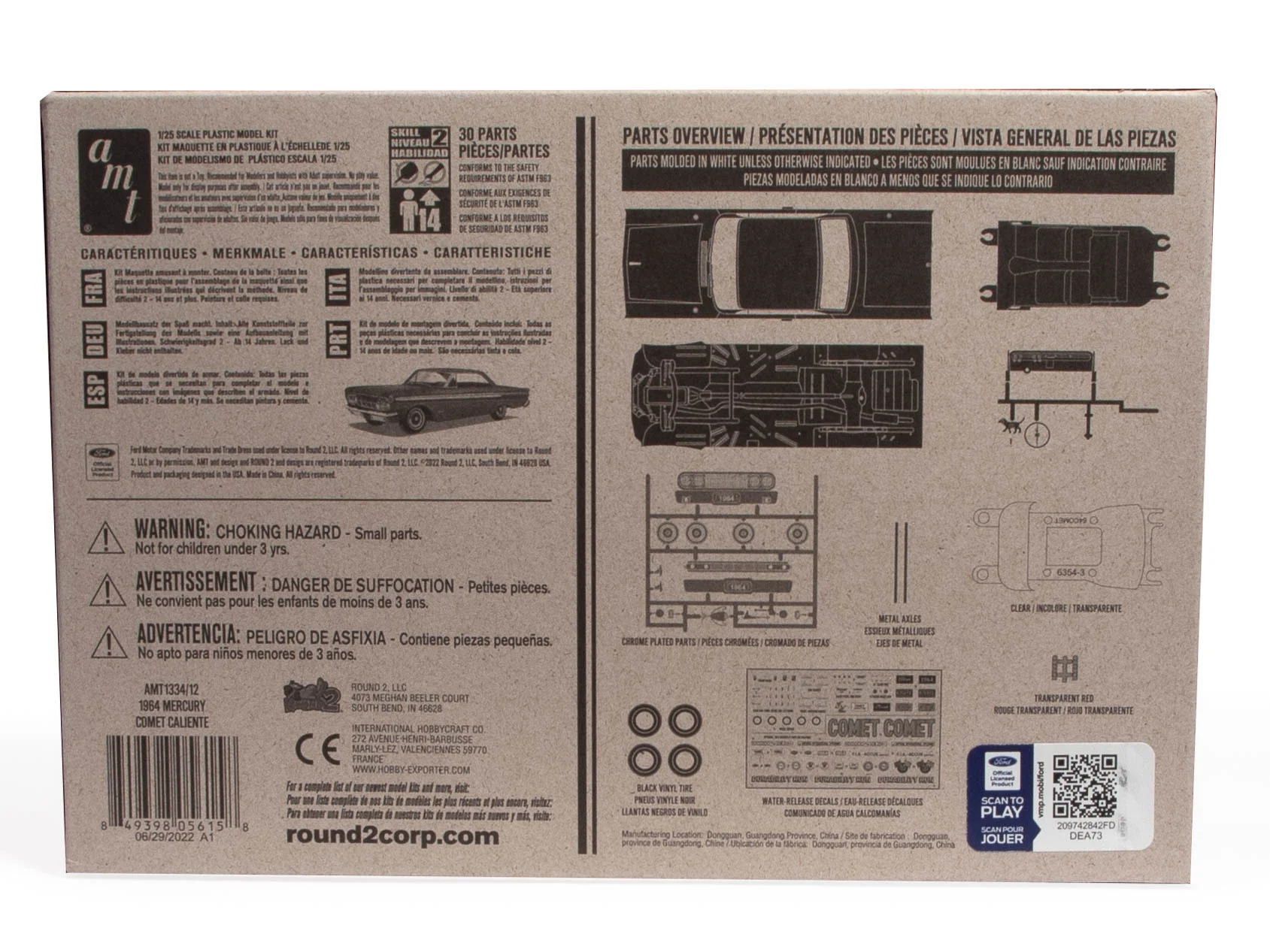 AMT 1964 Mercury Comet "Craftsman Plus Series" 1:25 Scale Model Kit - Image 4