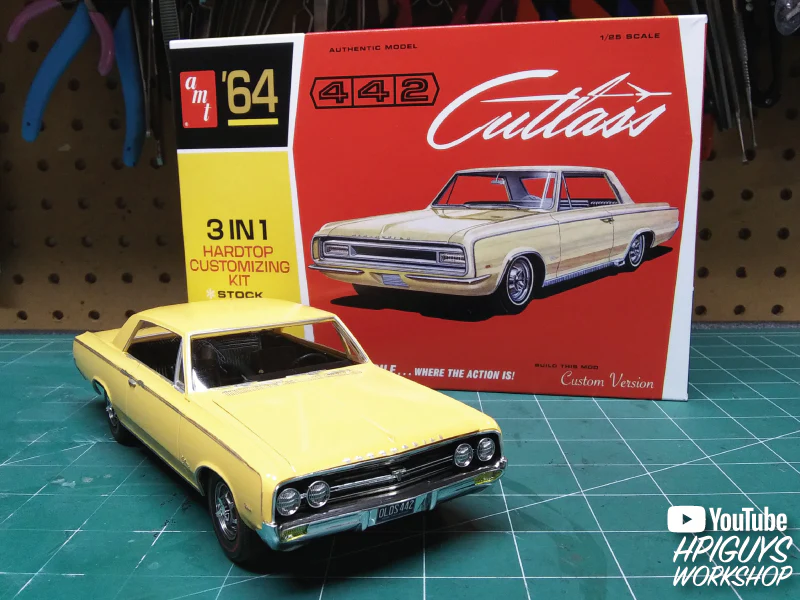 AMT 1964 Olds Cutlass 442 Hardtop 1:25 Scale Model Kit - Image 5