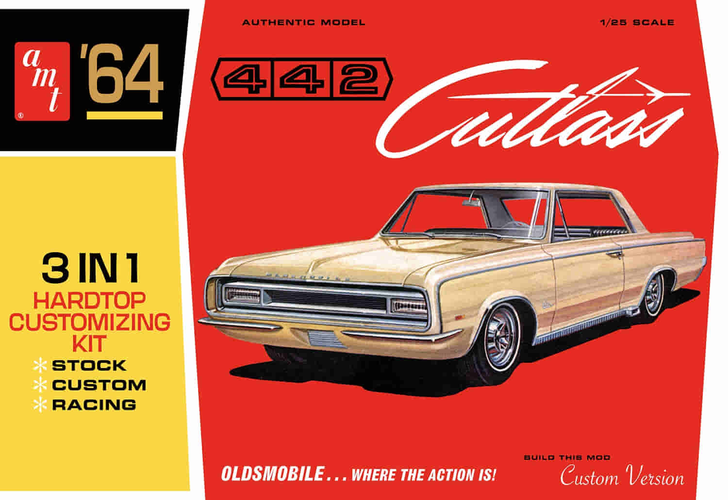 AMT 1964 Olds Cutlass 442 Hardtop 1:25 Scale Model Kit - Image 6