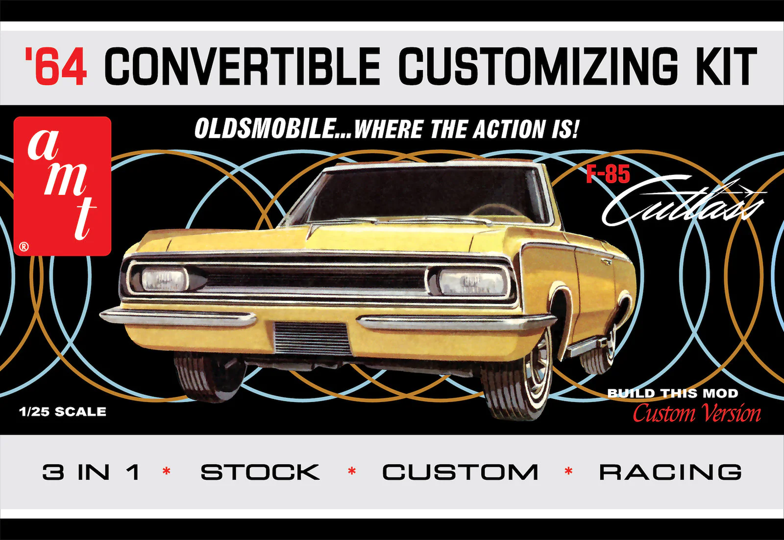 AMT 1964 Olds Cutlass F-85 Convertible 1:25 Scale Model Kit - Image 6