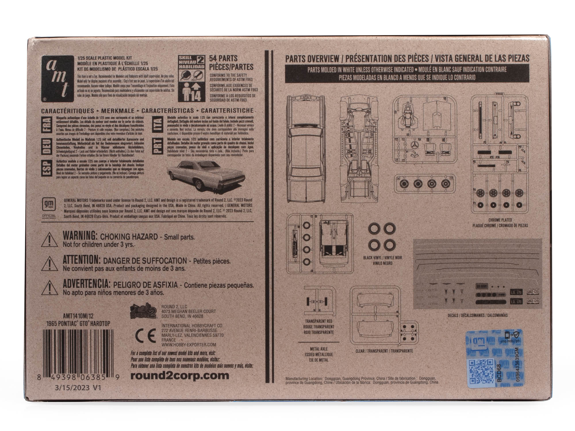 AMT 1965 Pontiac GTO Hardtop Craftsman Plus 1:25 Scale Model Kit - Image 4