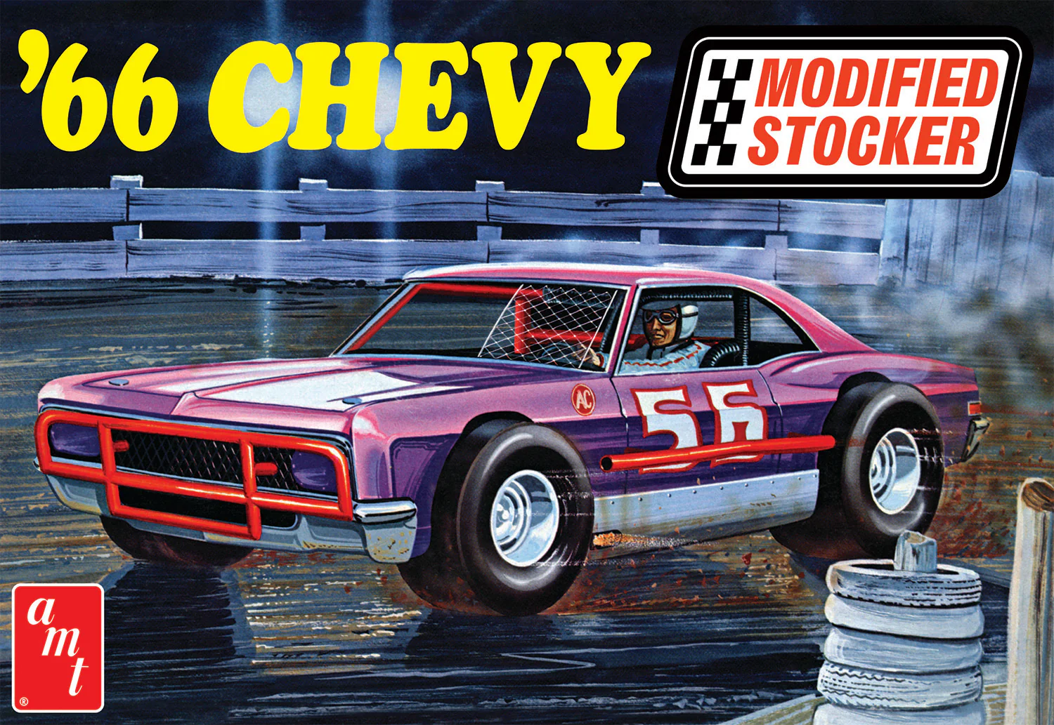 AMT 1966 Chevy Impala Modified Stocker 1:25 Scale Model Kit - Image 6