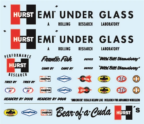 AMT 1966 Plymouth Barracuda "Hemi Under Glass" 1:25 Scale Model Kit - Image 4