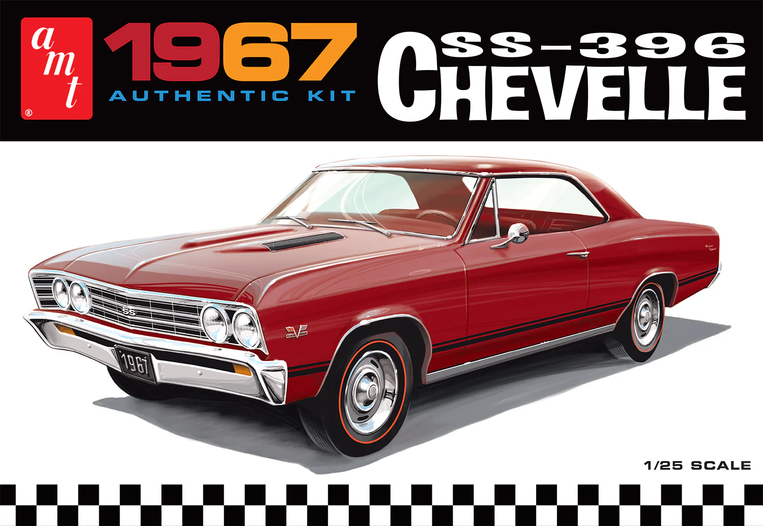 AMT 1967 Chevrolet Chevelle SS396 1:25 Scale Model Kit - Image 5