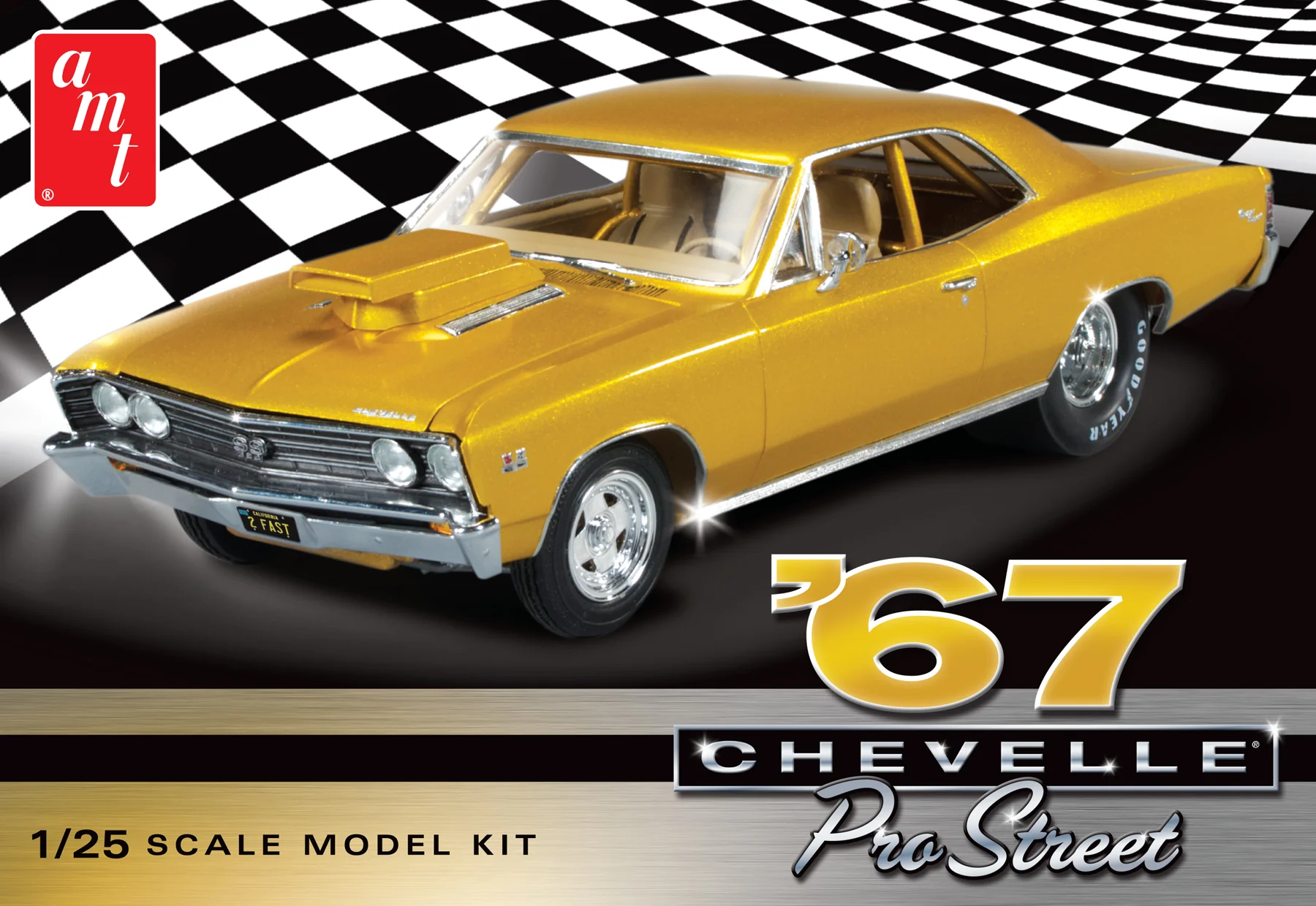 AMT 1967 Chevy Chevelle Pro Street 1:25 Scale Model Kit - Image 5