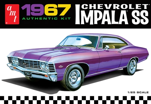 AMT 1967 Chevy Impala SS (Stock) 1:25 Scale Model Kit - Image 5