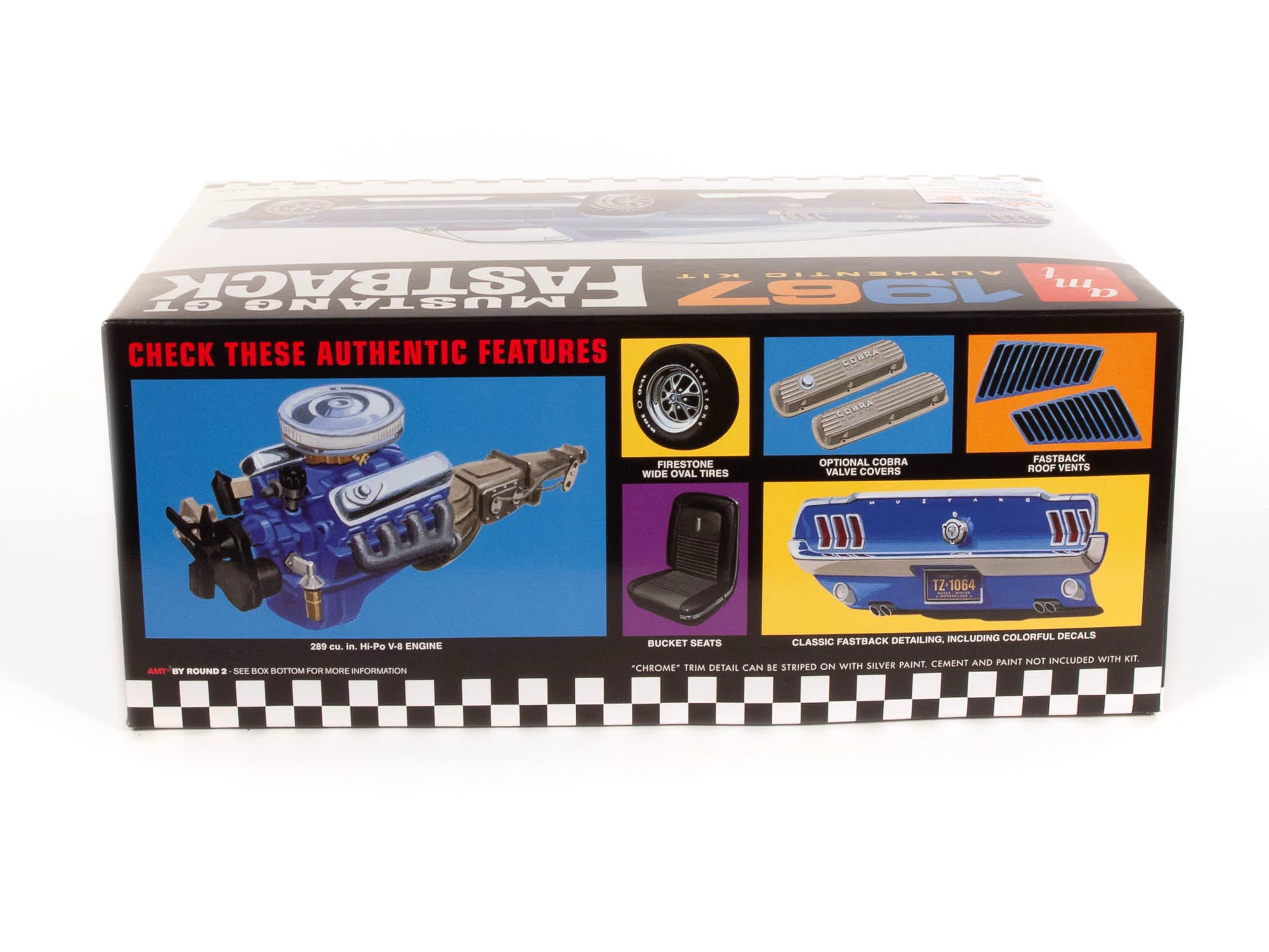 AMT 1967 Ford Mustang GT Fastback 1:25 Scale Model Kit - Image 2