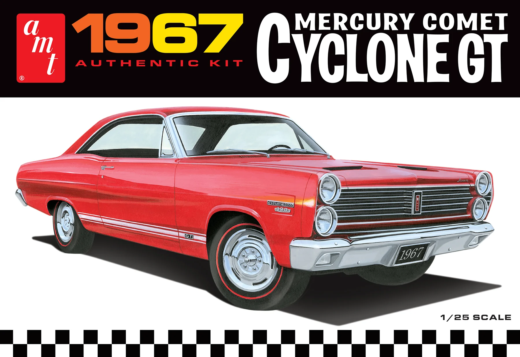 AMT 1967 Mercury Cyclone GT 1:25 Scale Model Kit - Image 7