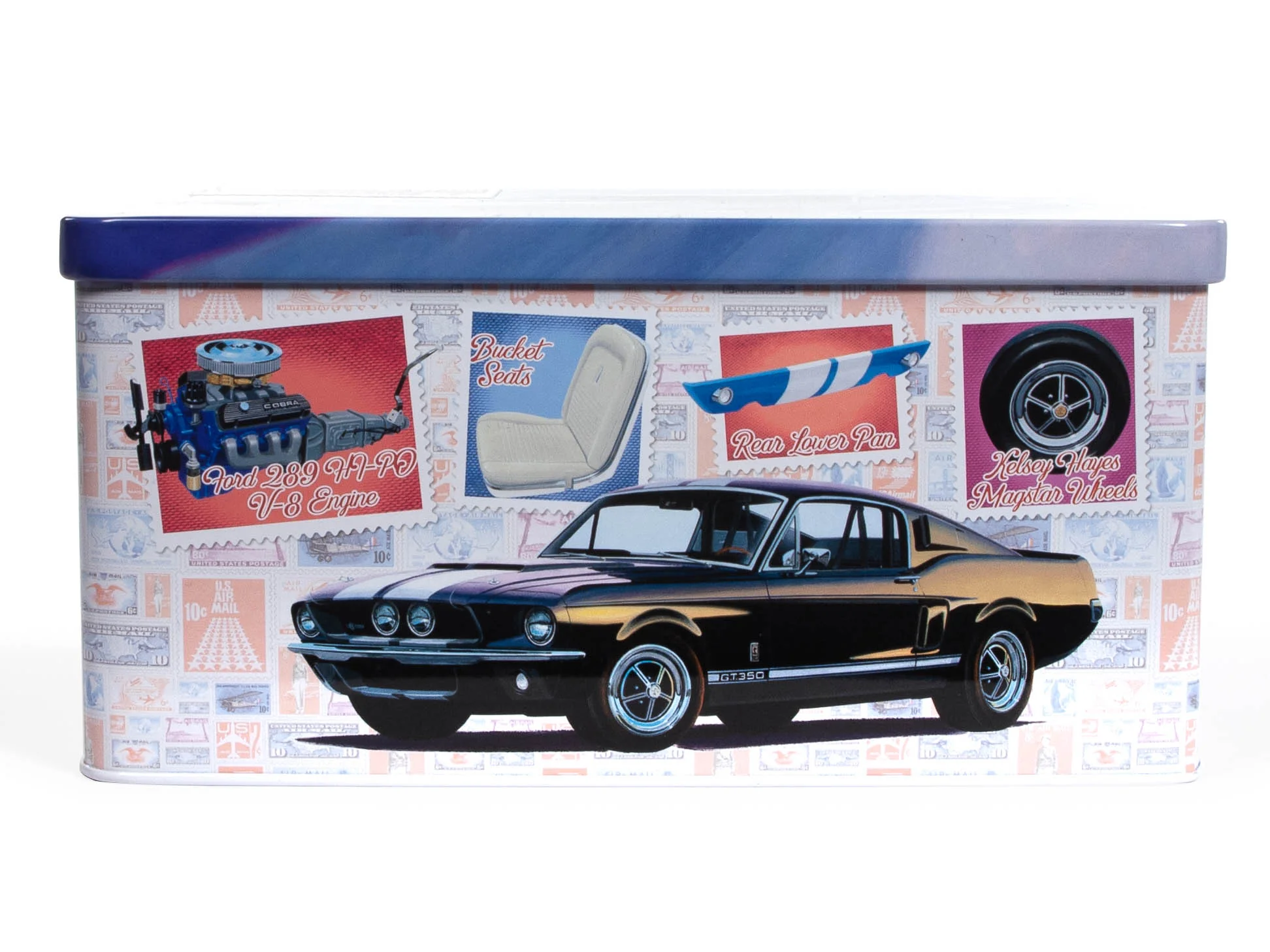 AMT 1967 Shelby GT350 USPS Stamp Series (Tin) 1:25 Scale Model Kit - Image 2