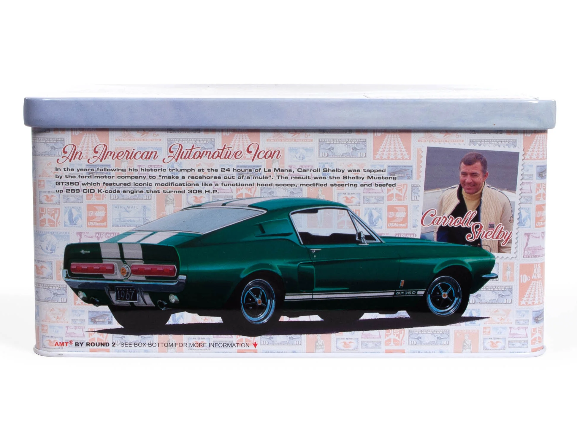 AMT 1967 Shelby GT350 USPS Stamp Series (Tin) 1:25 Scale Model Kit - Image 3