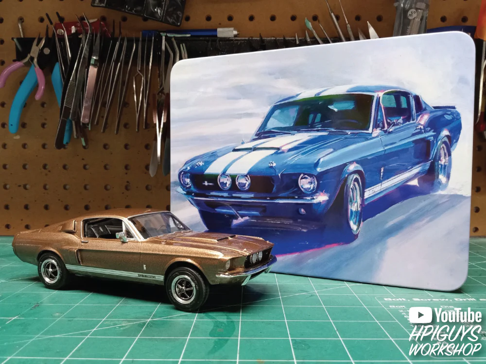 AMT 1967 Shelby GT350 USPS Stamp Series (Tin) 1:25 Scale Model Kit - Image 5