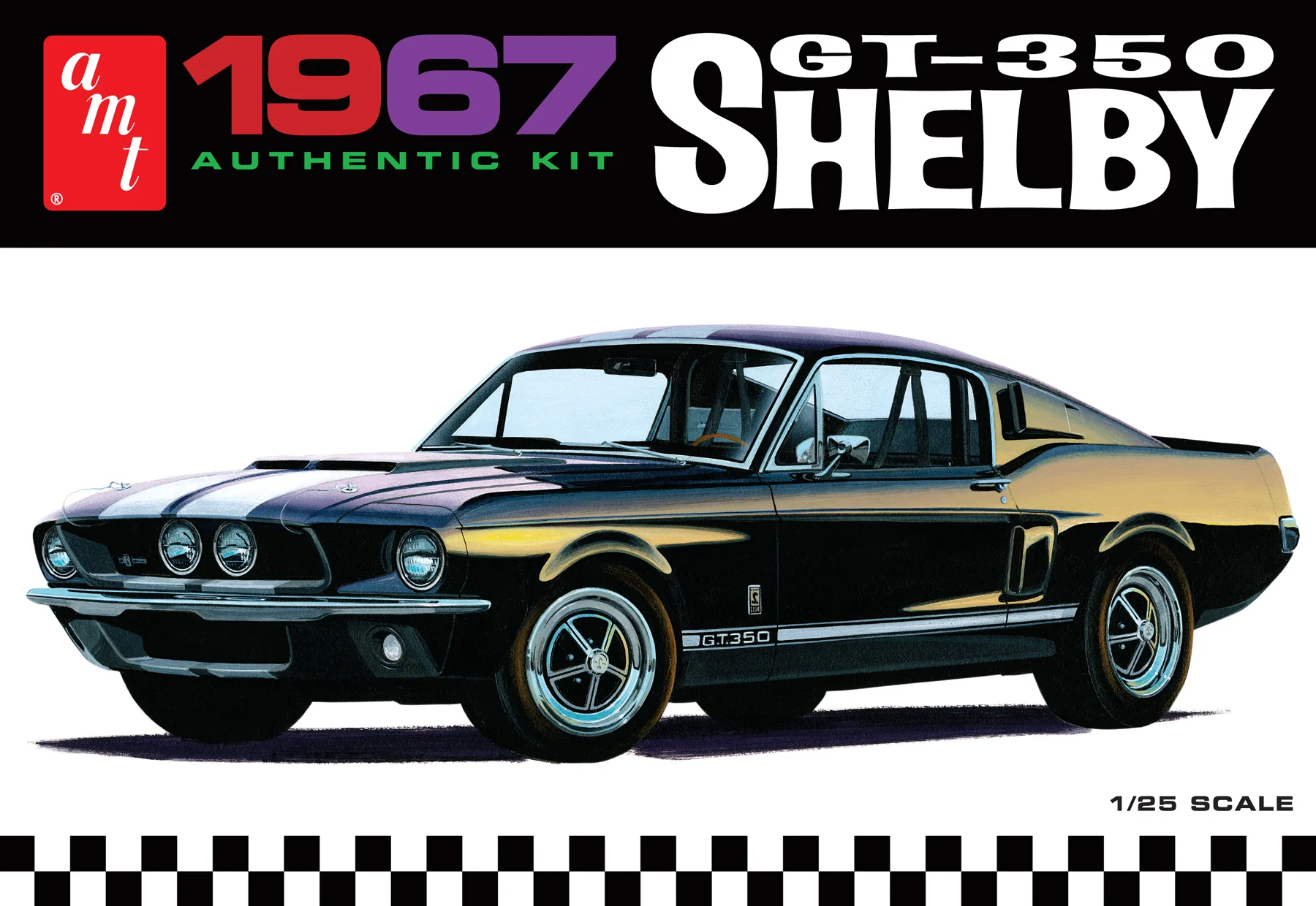 AMT 1967 Shelby GT350 - White 1:25 Scale Model Kit - Image 5