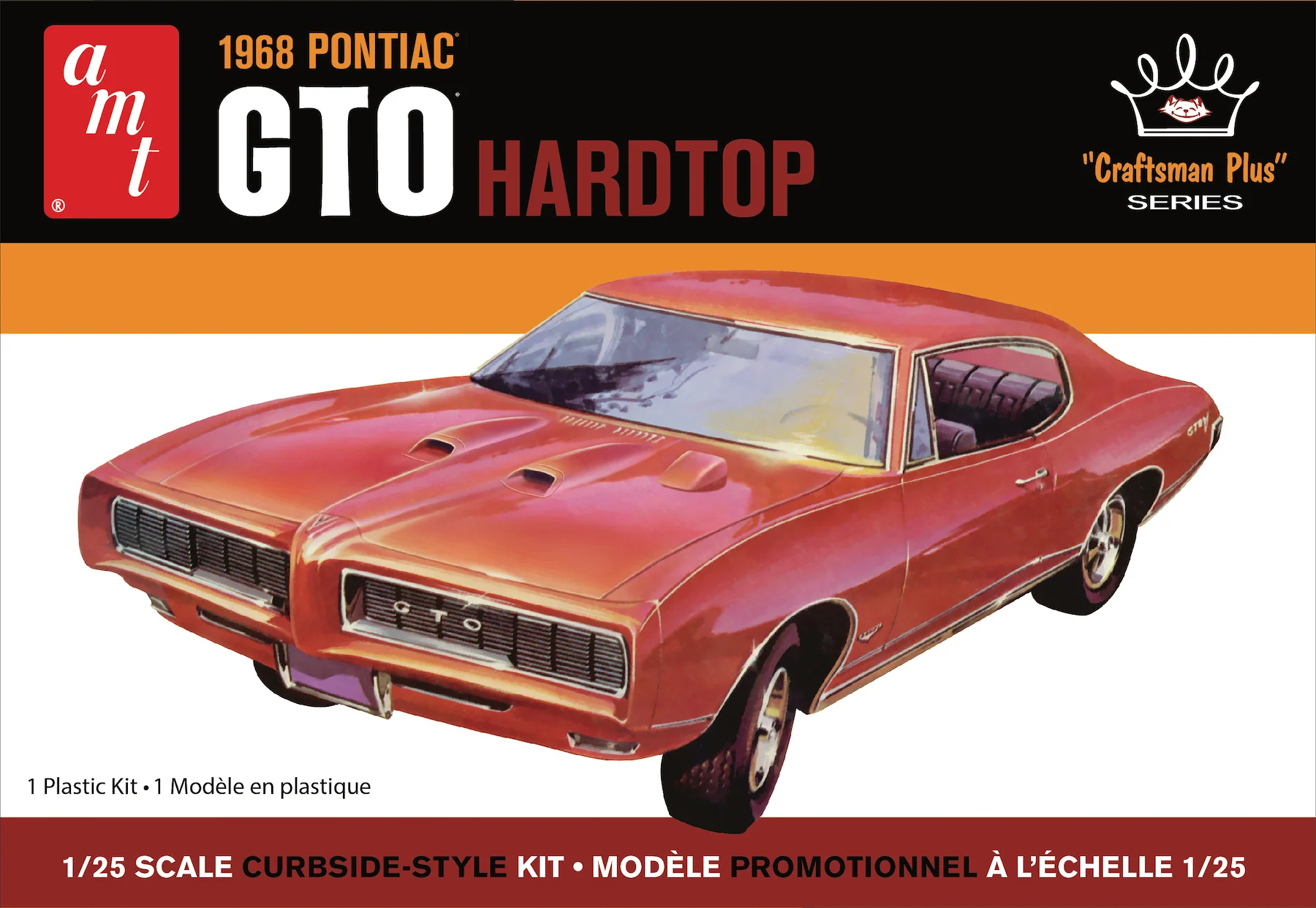 AMT 1968 Pontiac GTO Hardtop Craftsman Plus 1:25 Scale Model Kit - Image 6