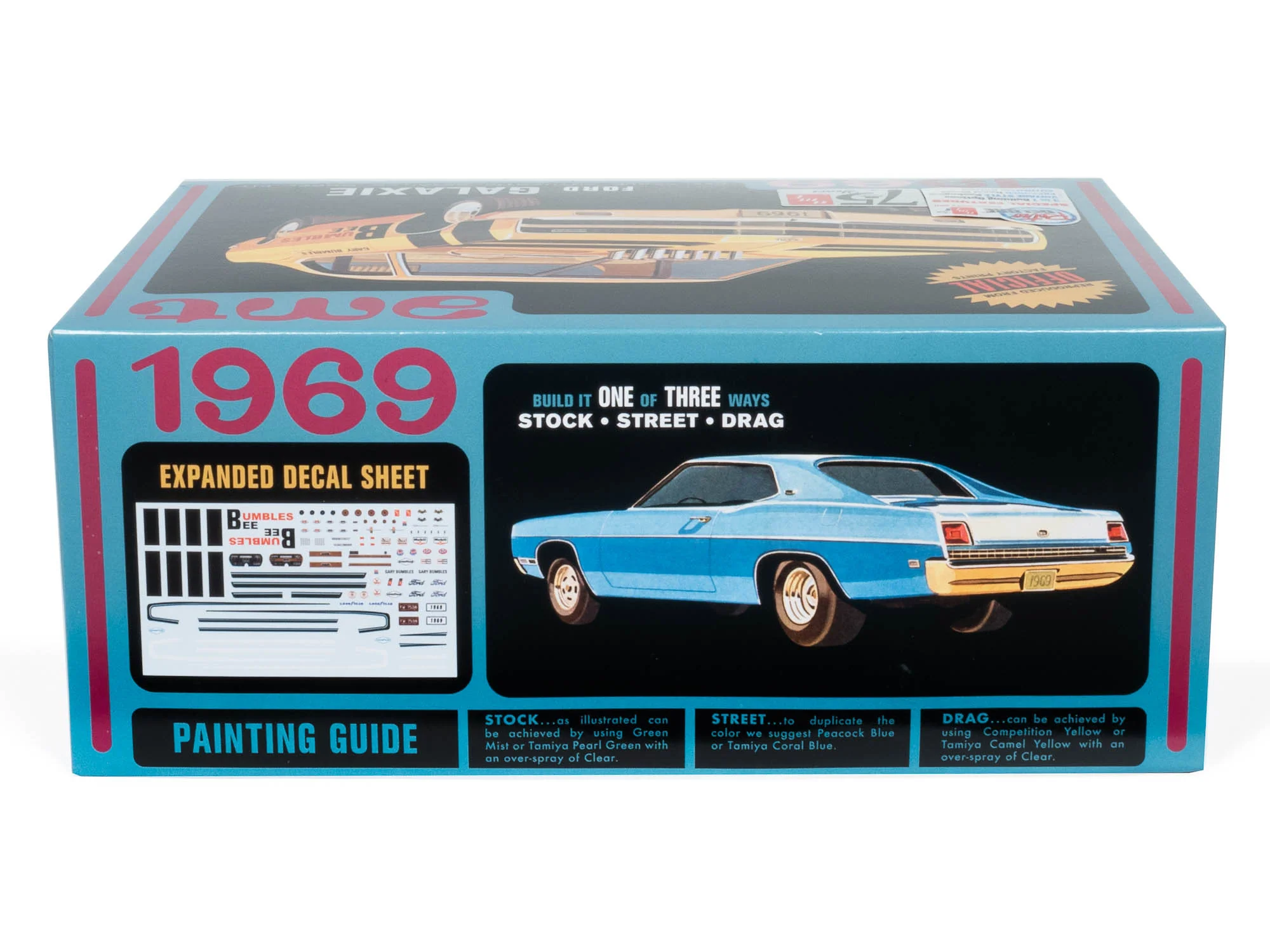 AMT 1969 Ford Galaxie Hardtop 1:25 Scale Model Kit - Image 2