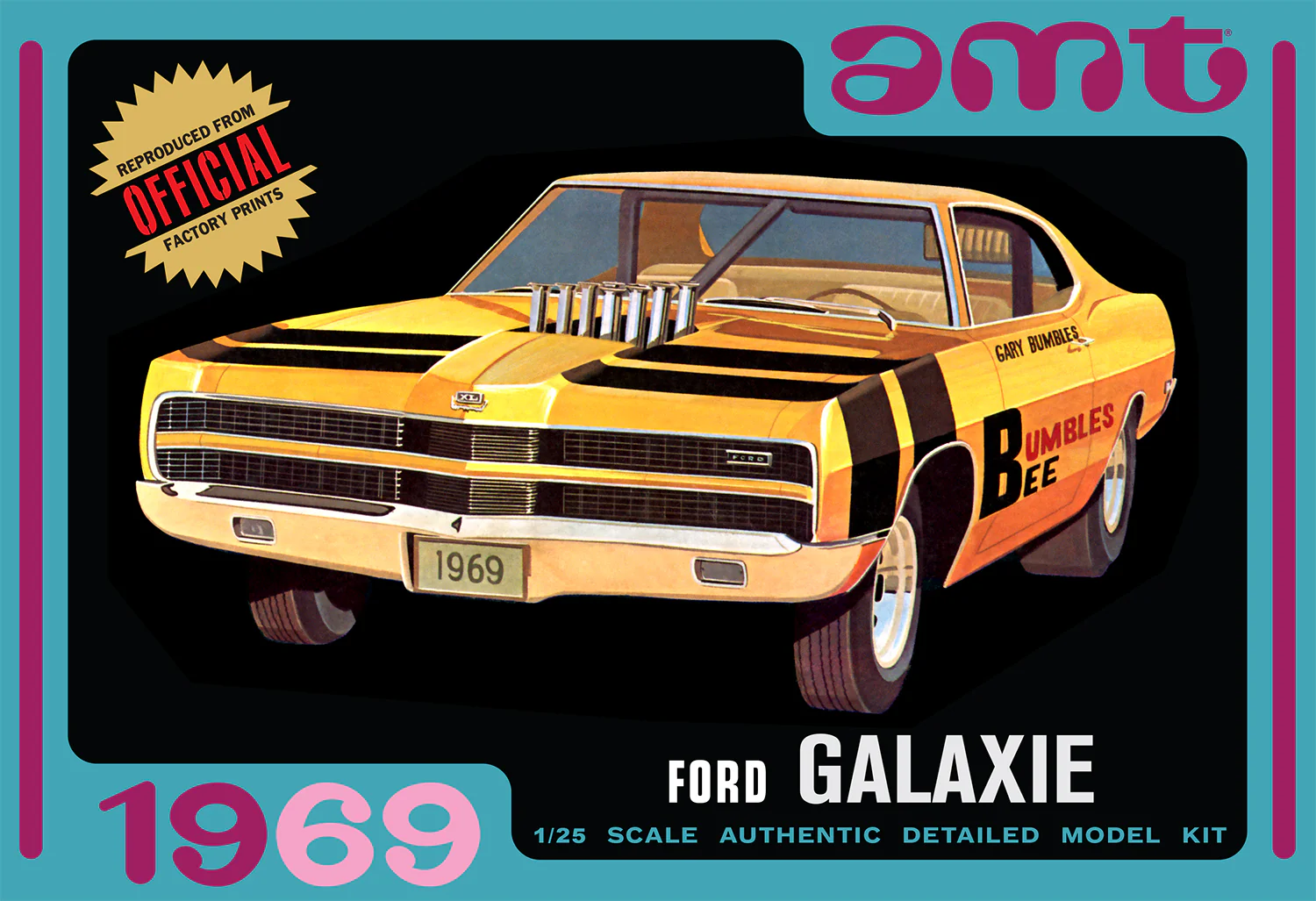 AMT 1969 Ford Galaxie Hardtop 1:25 Scale Model Kit - Image 7