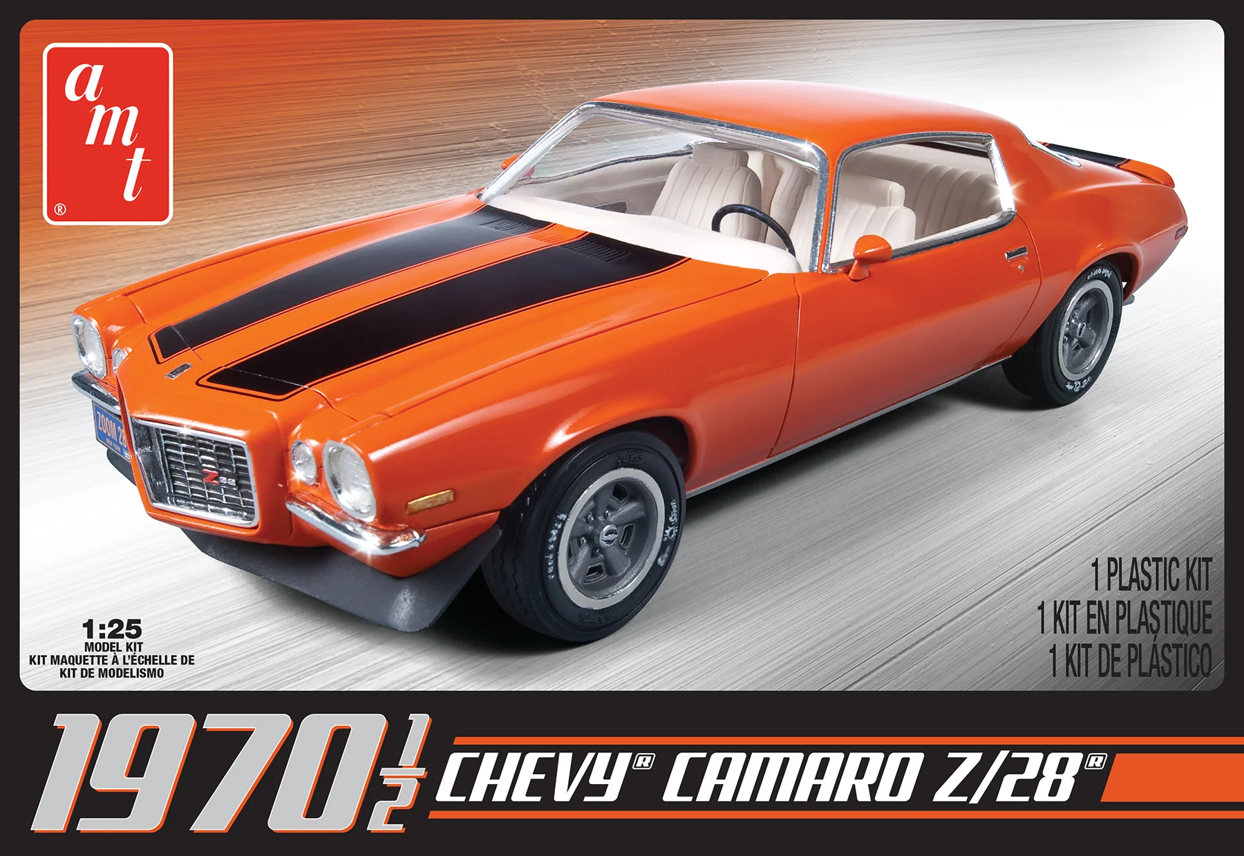 AMT 1970 1/2 Chevy Camaro Z-28 1:25 Scale Model Kit - Image 8