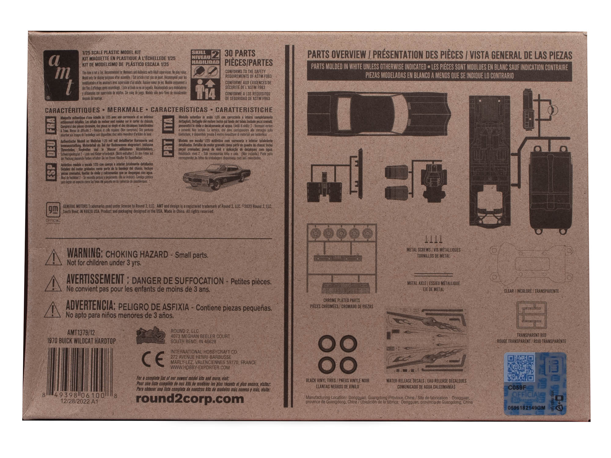 AMT 1970 Buick Wildcat Hardtop 1:25 Scale Model Kit - Image 4