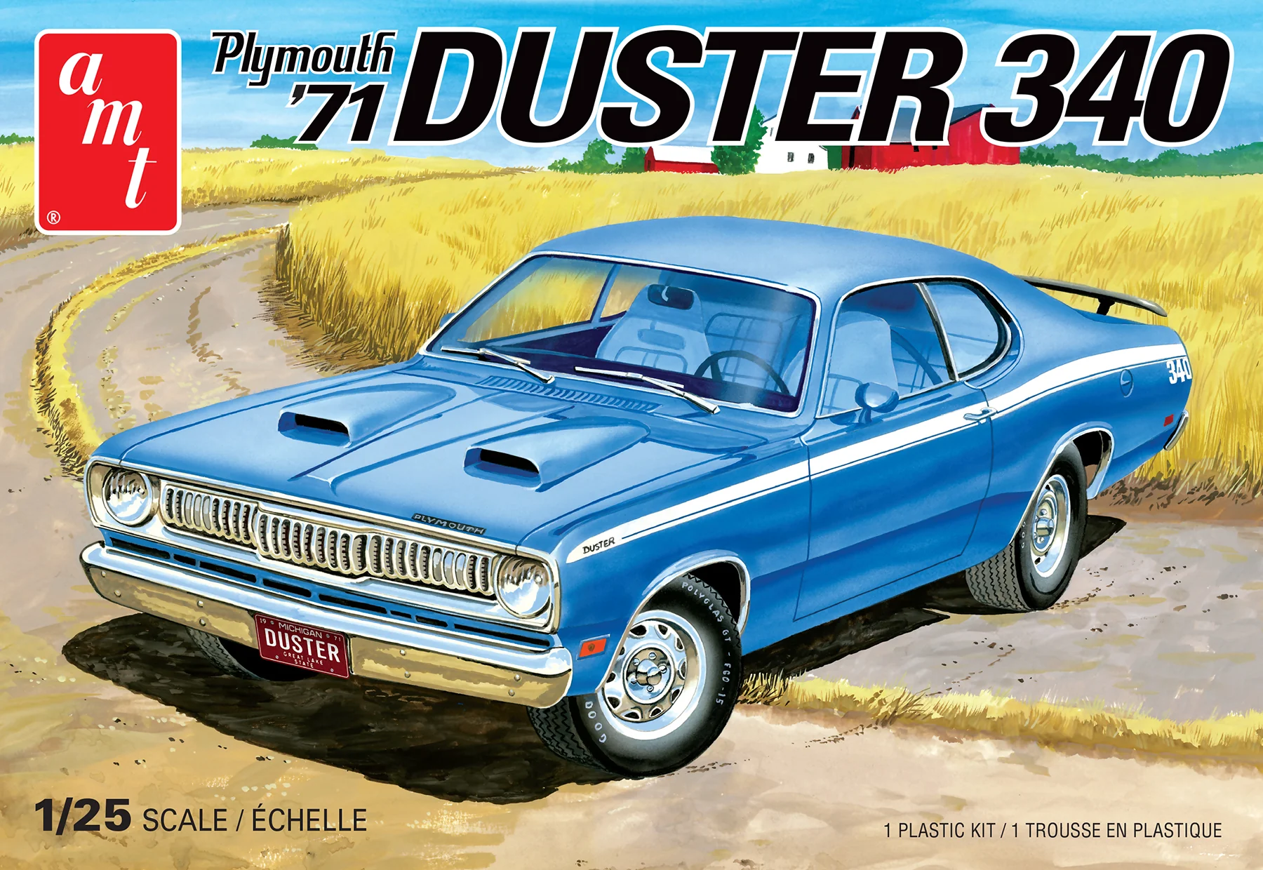 AMT 1971 Plymouth Duster 340 1:25 Scale Model Kit - Image 5