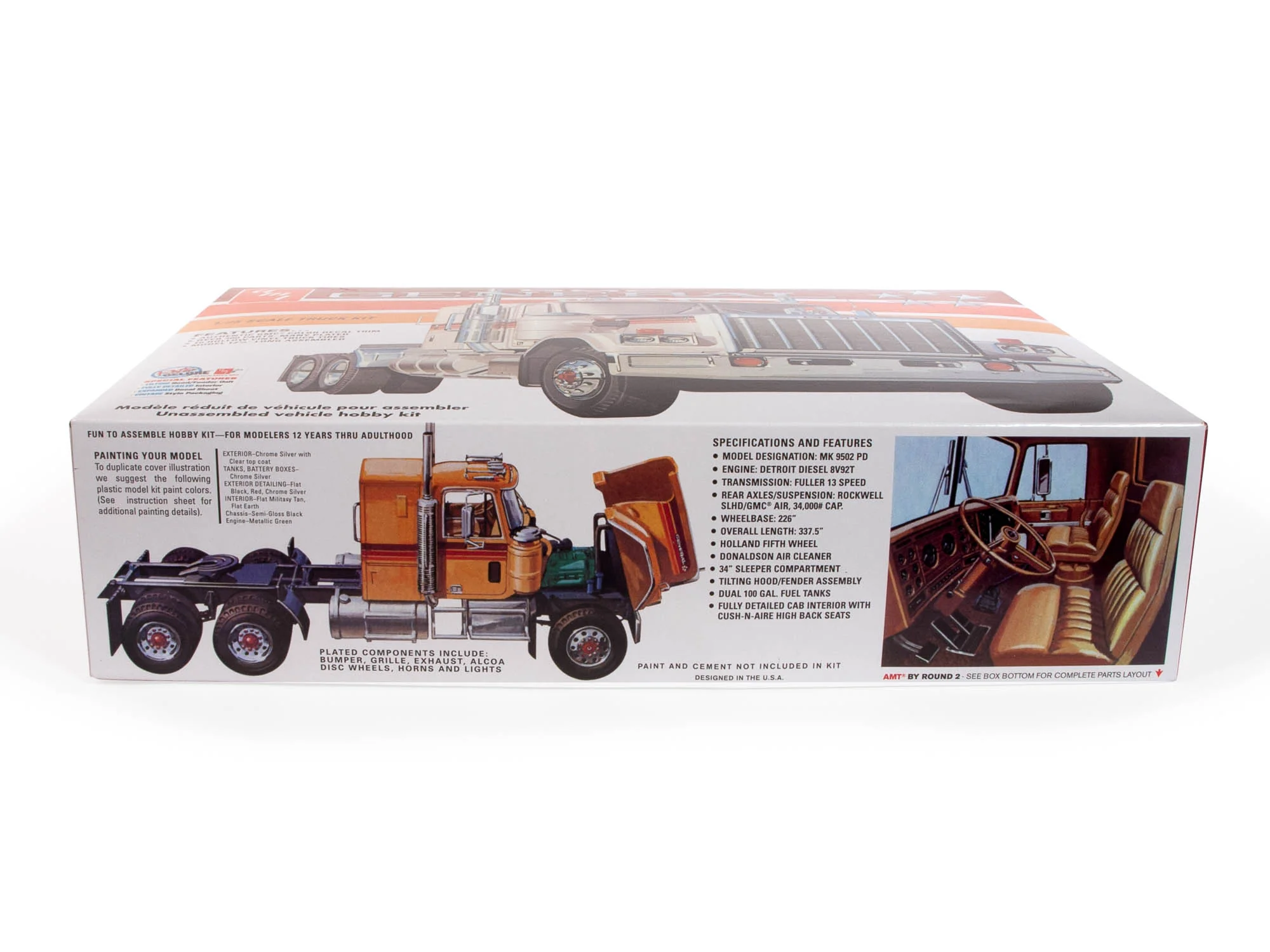 AMT 1976 GMC General Semi Tractor 1:25 Scale Model Kit - Image 3