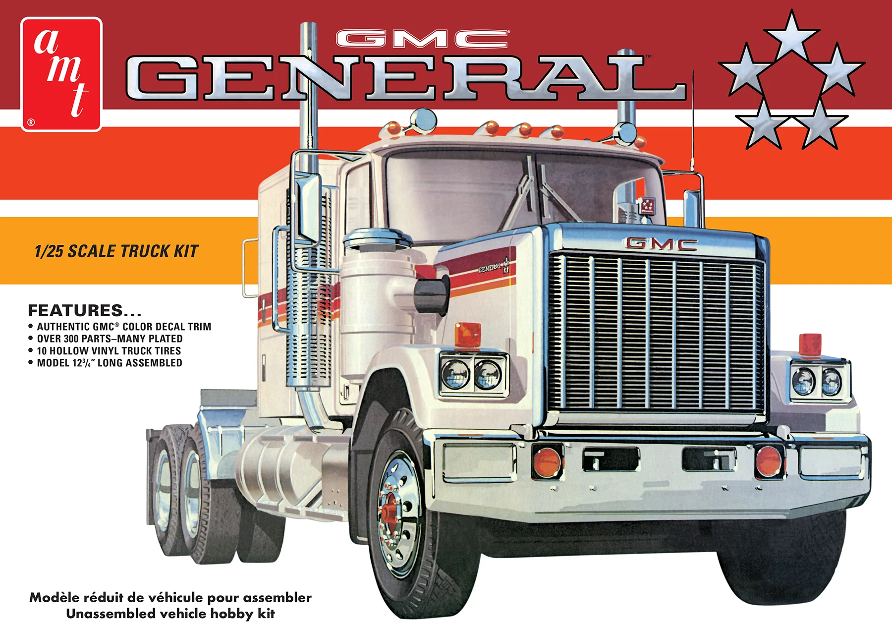 AMT 1976 GMC General Semi Tractor 1:25 Scale Model Kit - Image 5