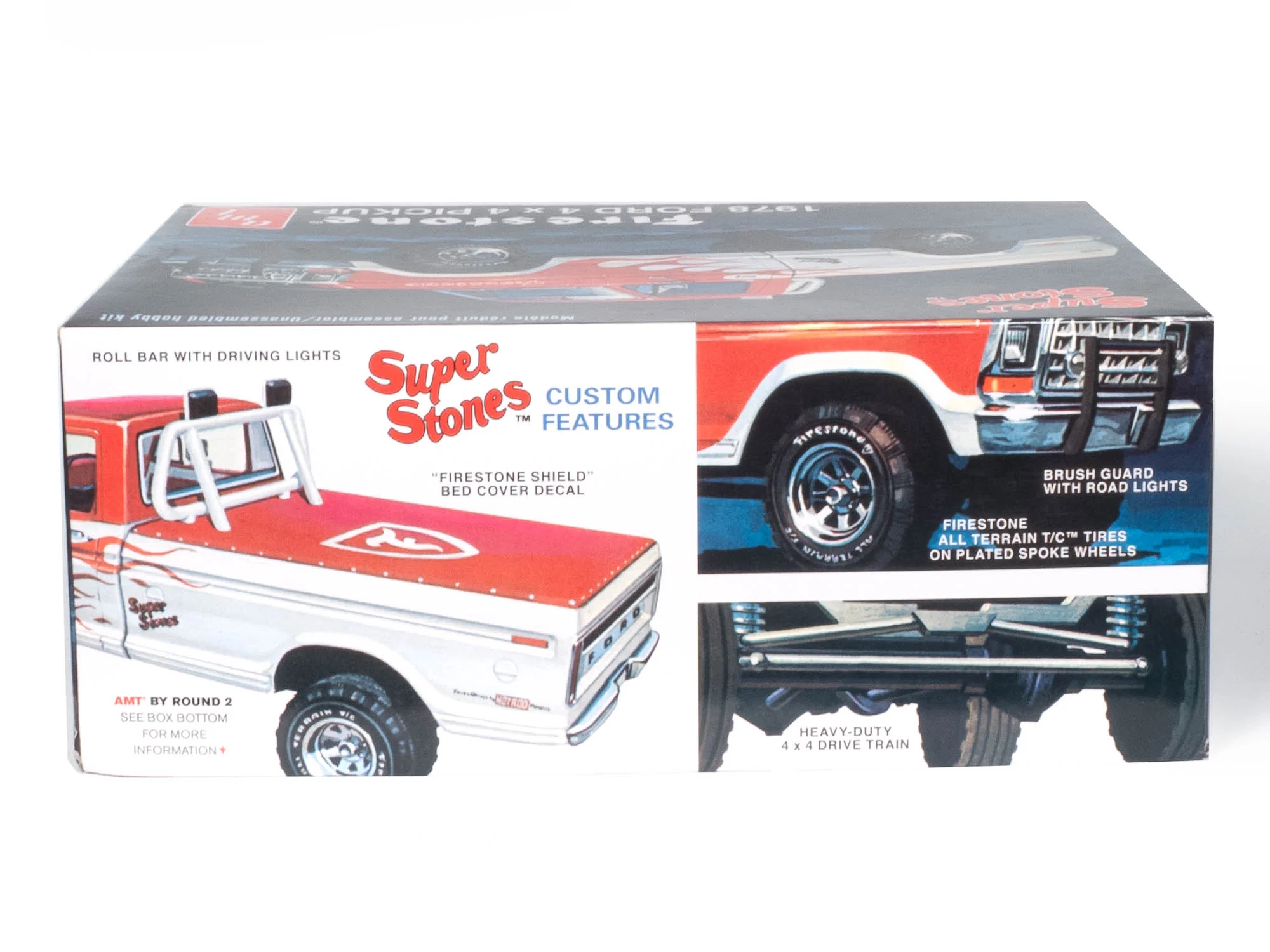 AMT 1978 Ford Pickup "Firestone Super Stones" 1:25 Scale Model Kit - Image 2